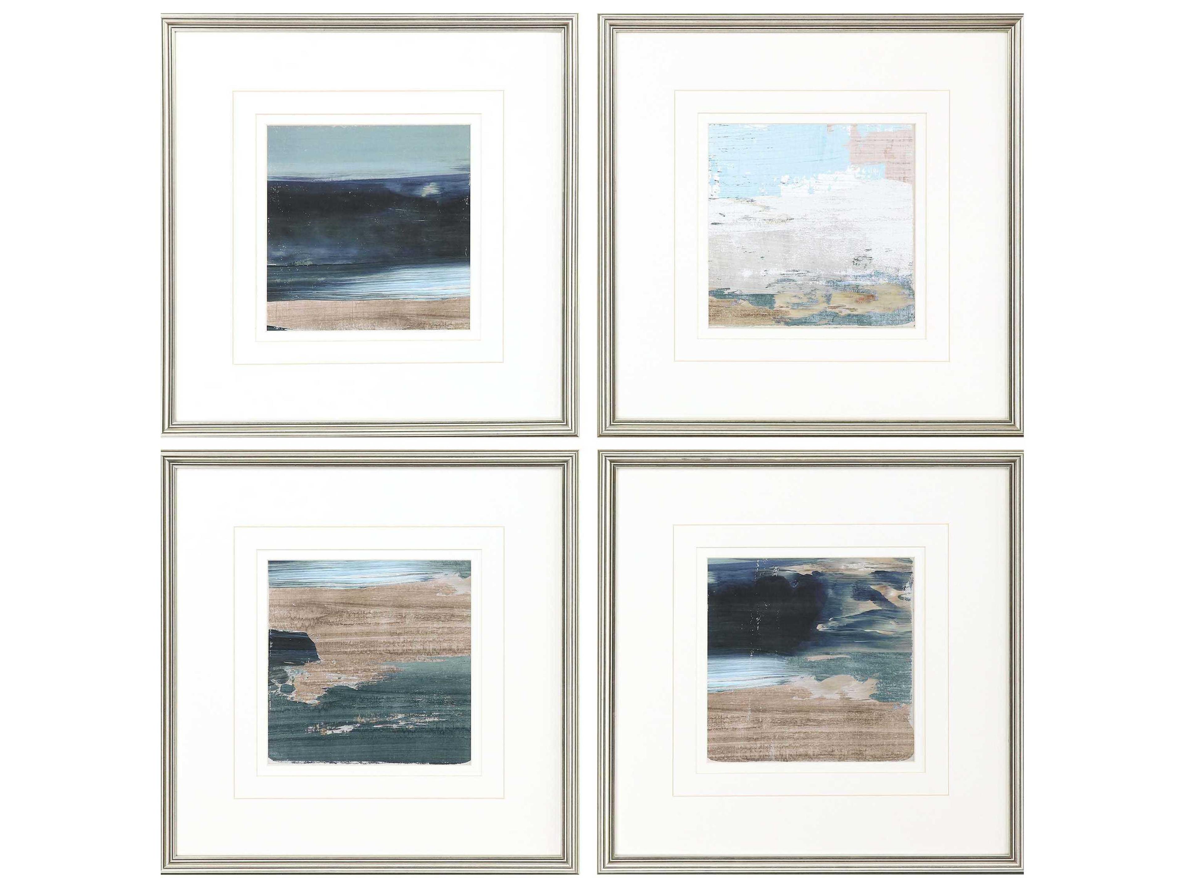 Paragon Rustic Mosaic Framed Prints Set of 4