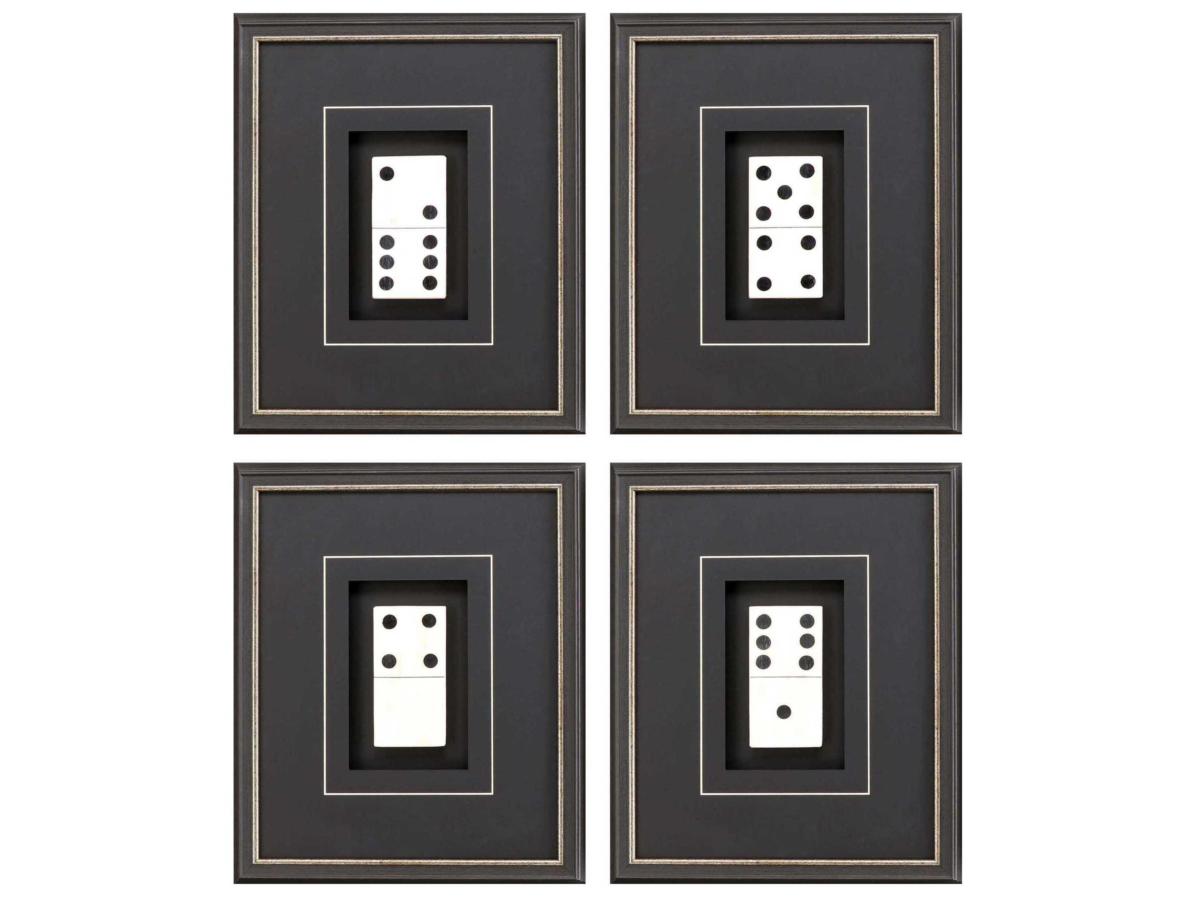 Paragon Dominoes Shadow Boxes Set of 4