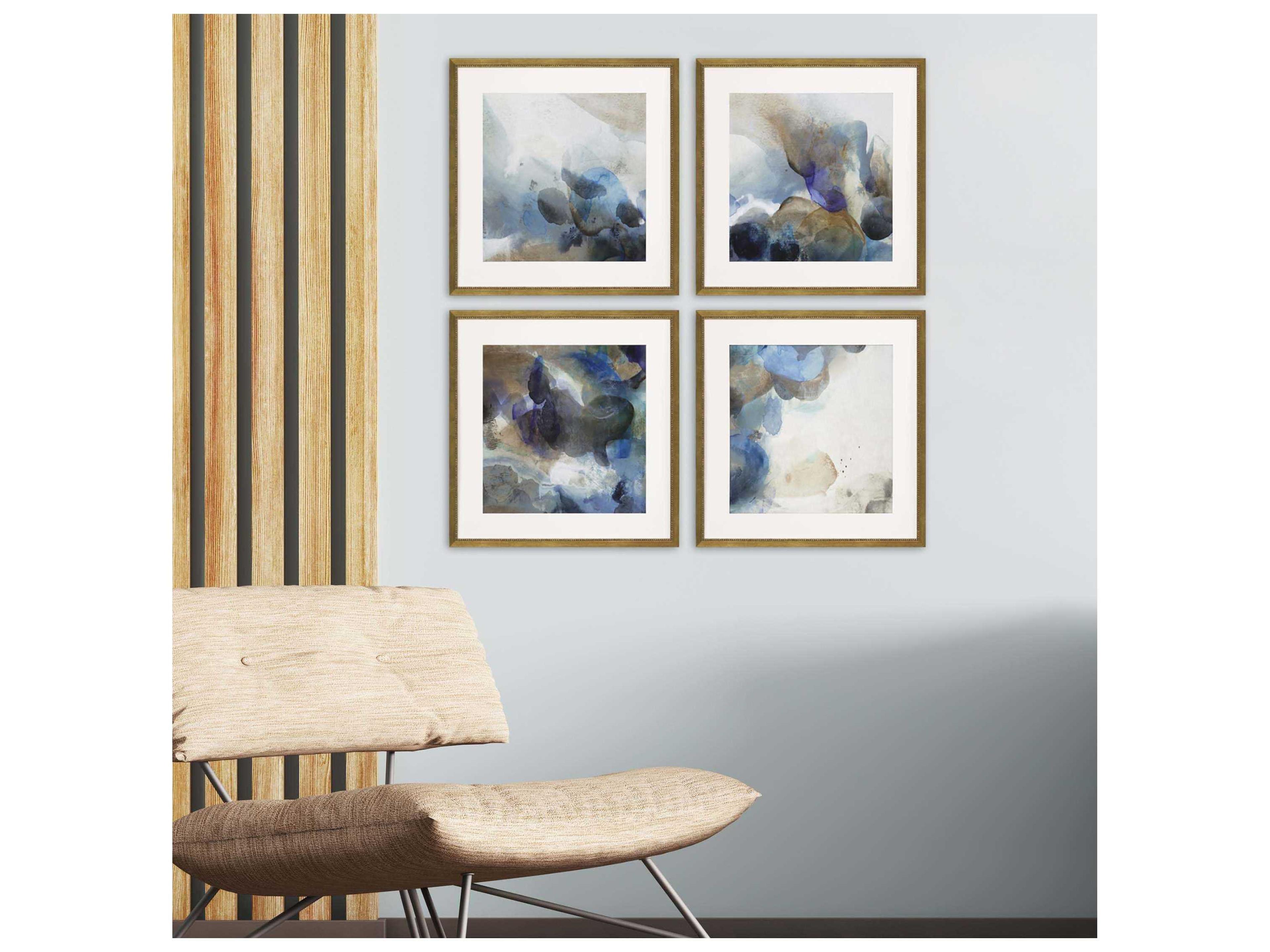 Paragon Pebbles Framed Prints Set of 4