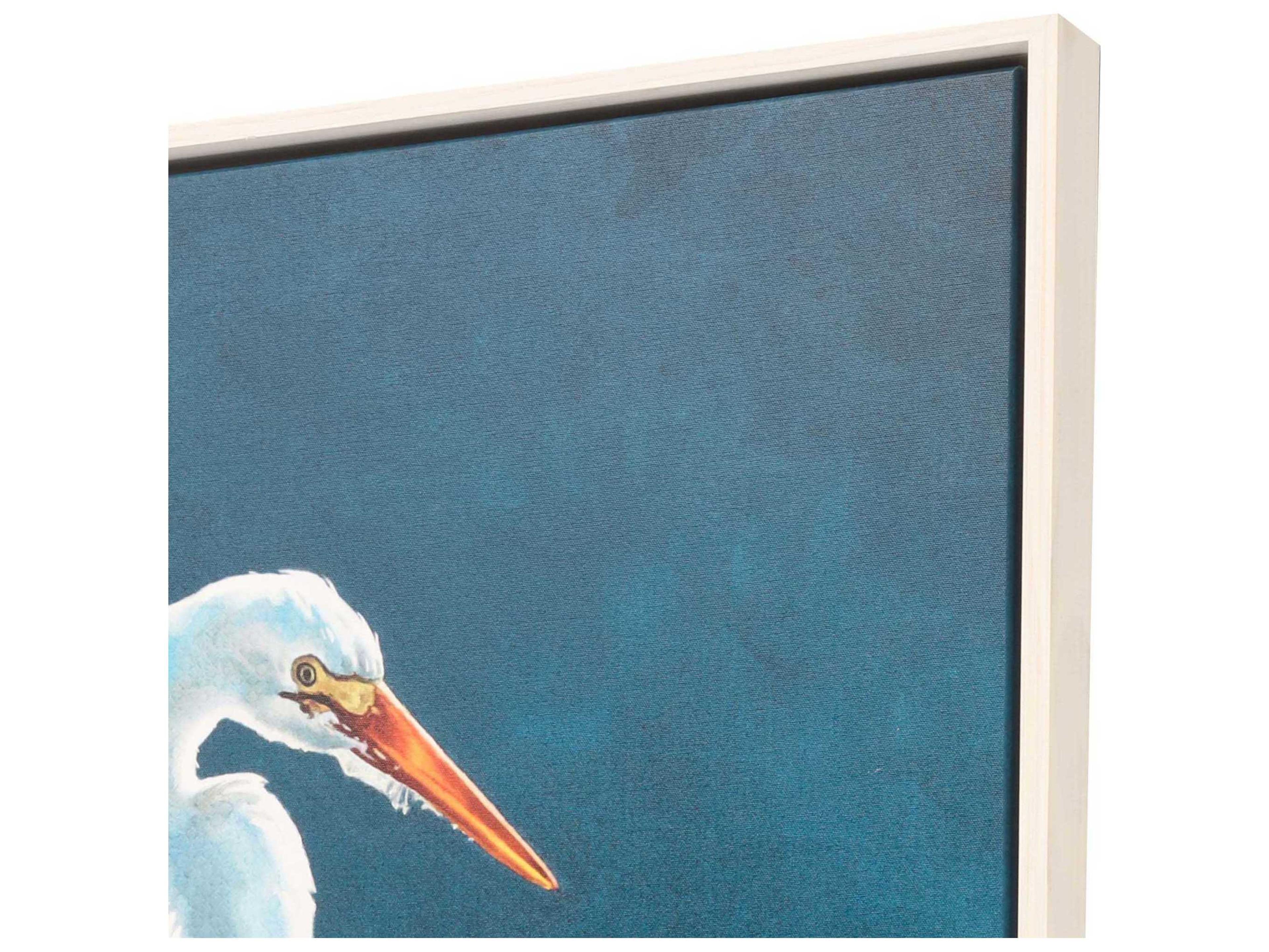 Paragon Egret in Lily Pads Canvas Wall Art