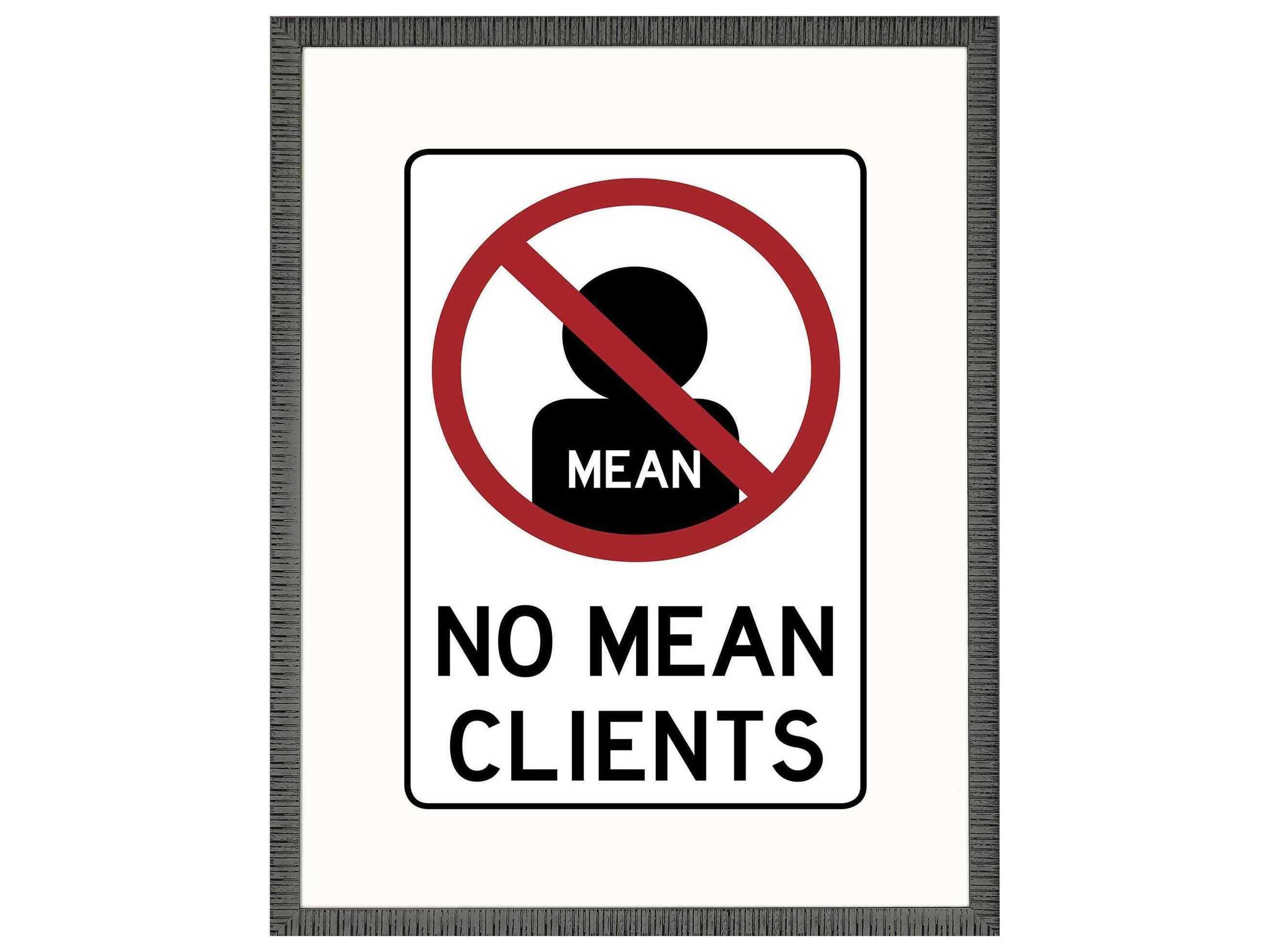 No Mean Clients Framed Print