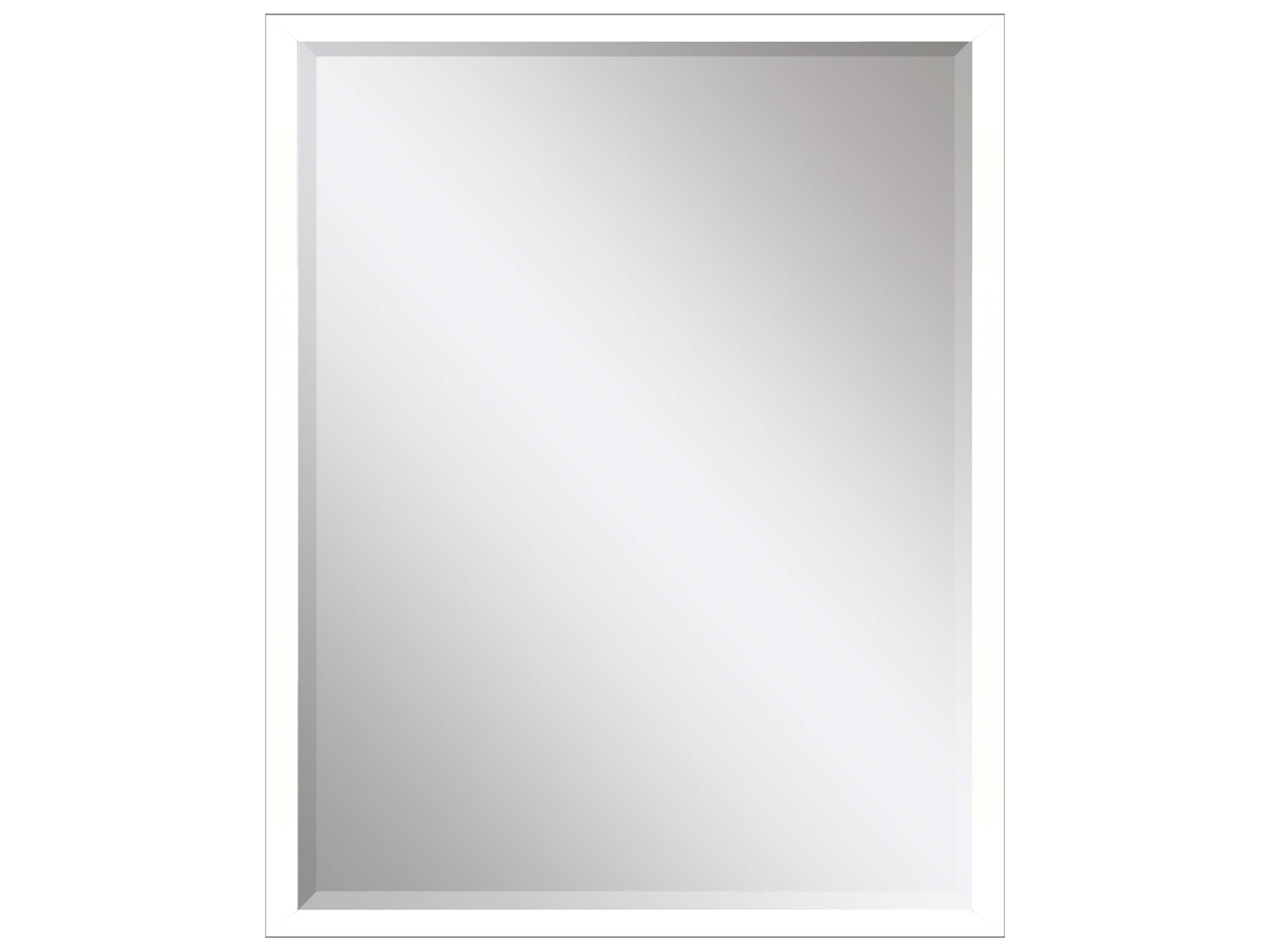 867 Mirror Group White Silvered Wall Rectangular Mirror