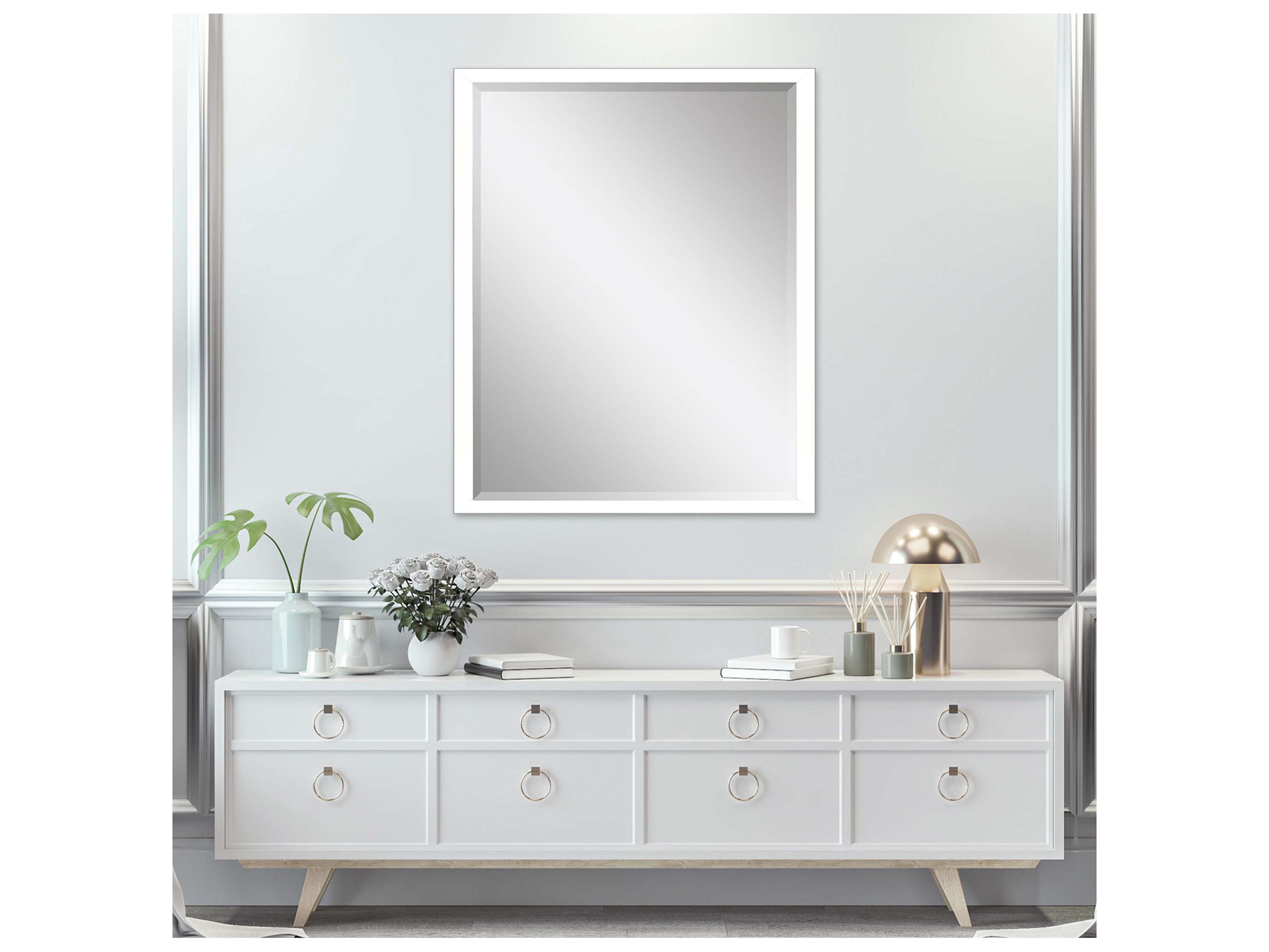 Paragon 867 Mirror Group White Silvered Wall Rectangular Mirror