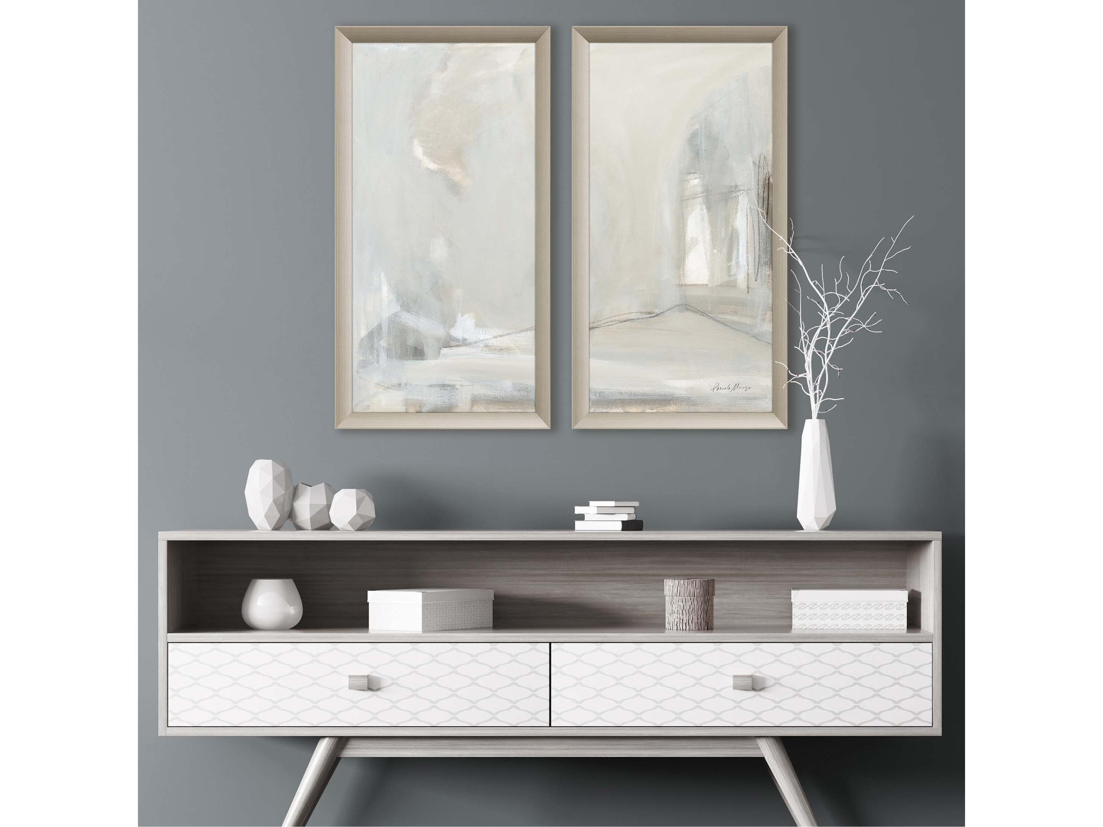 Paragon Abstract Delicate Gray Wall Art Set of 2