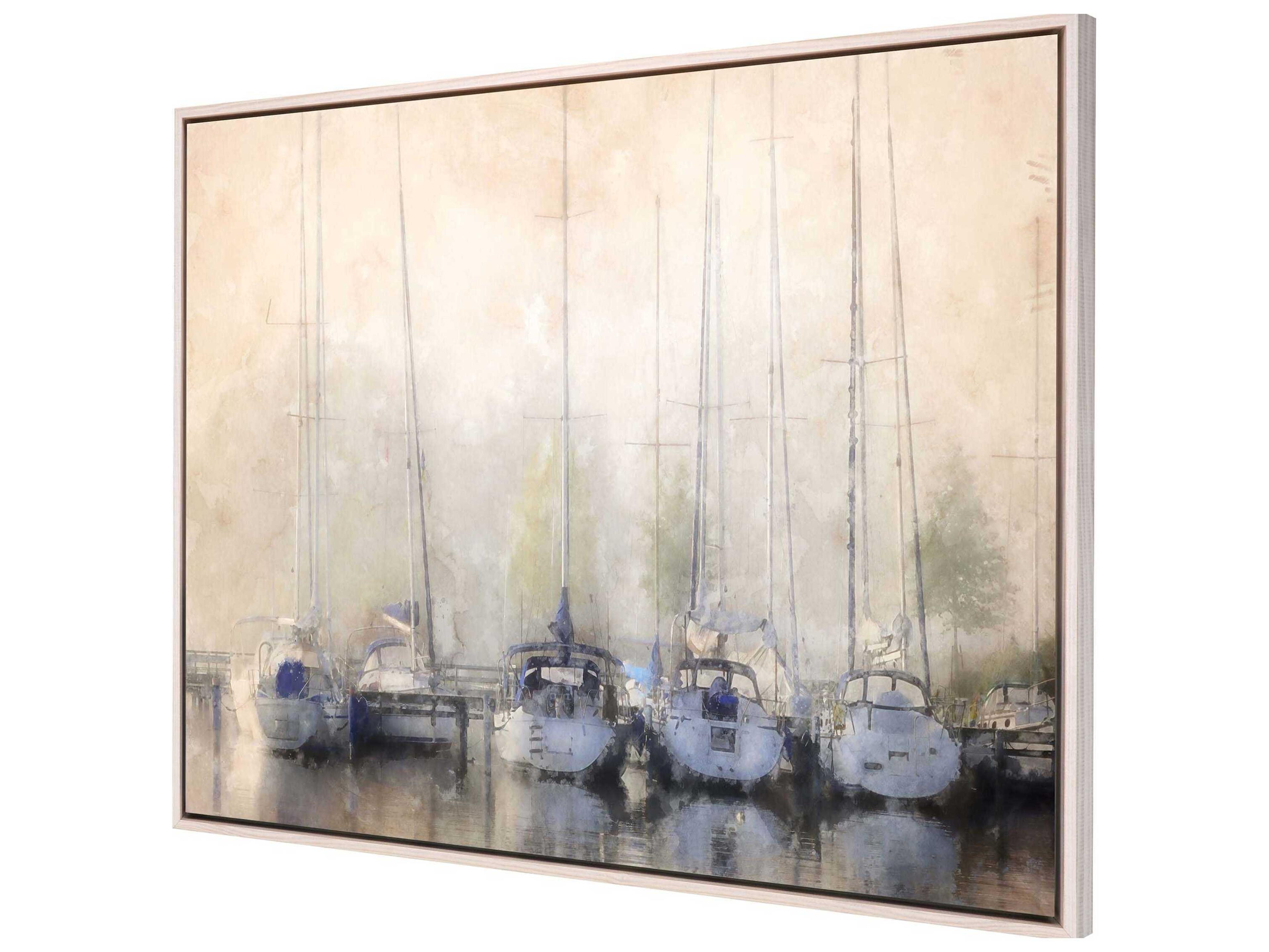 Paragon Waterside Sailboats in Fog Wall Art