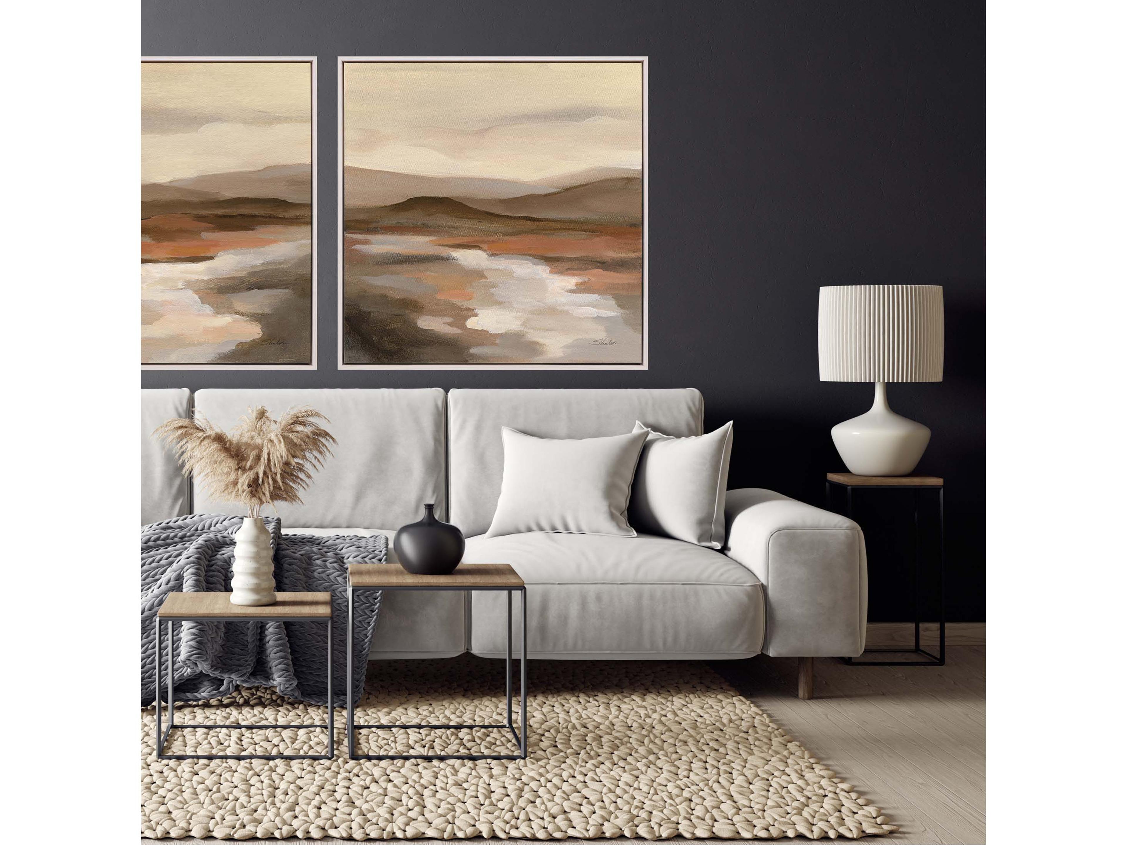 Paragon Waterside Cinnamon Riverbank-II Canvas Wall Art