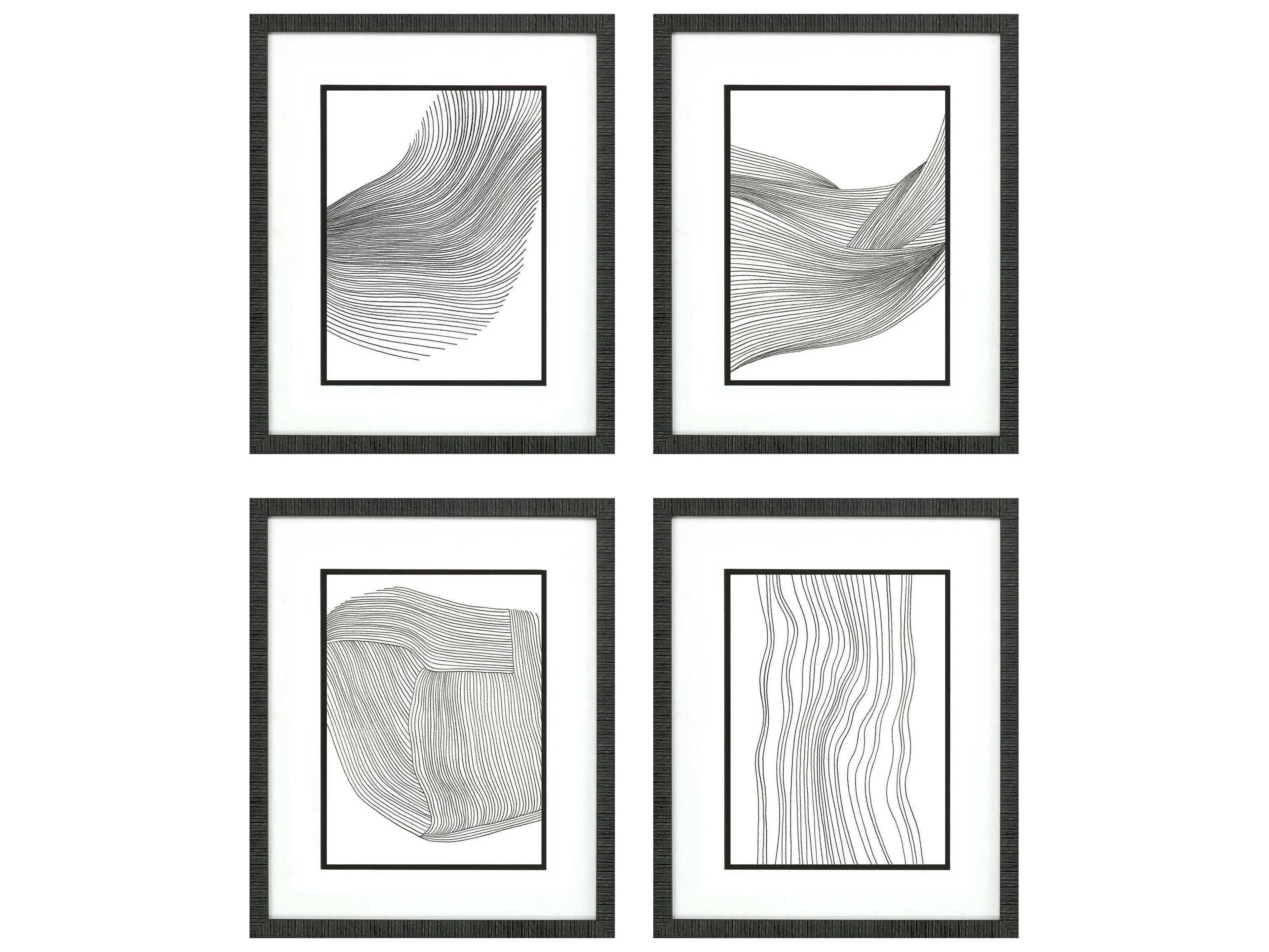 Paragon Abstract Linear Acoustic Wall Art Set of 4