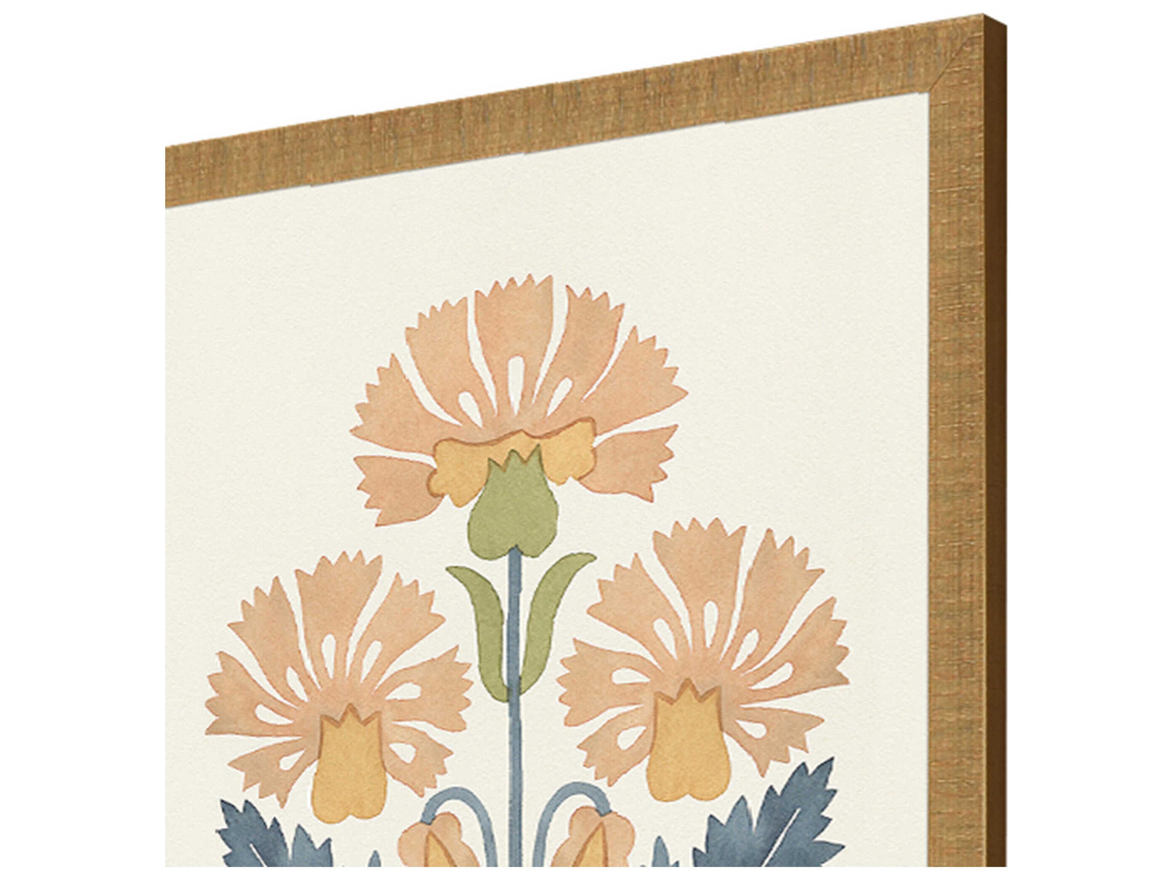 Paragon Florals Folk Flourish Wall Art Set of 4