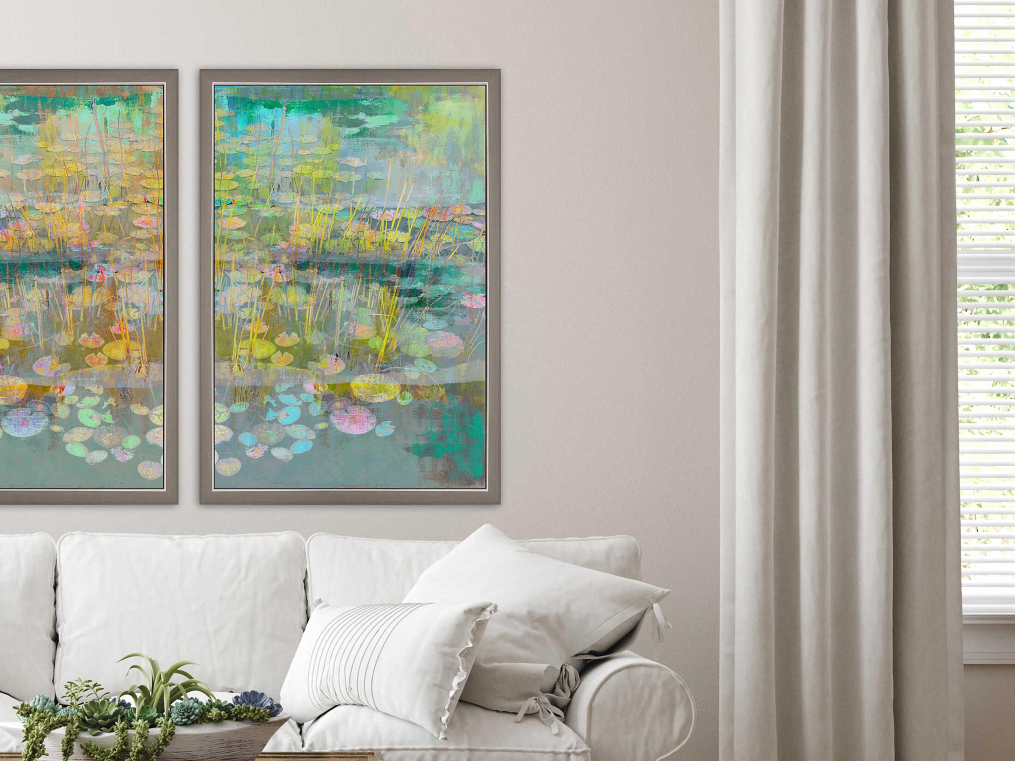 Paragon Waterside Reeds and Lilies-II Wall Art