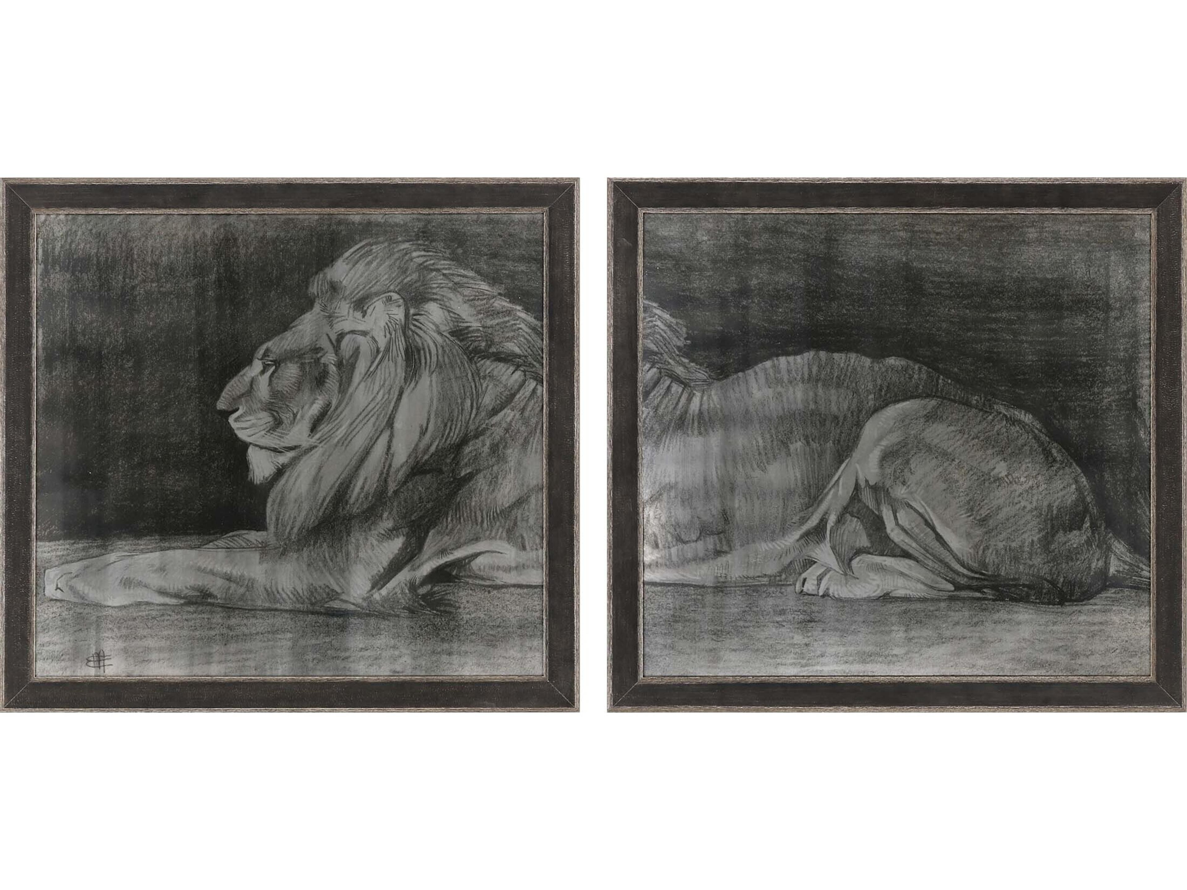 Paragon Animals Lion Wall Art Set of 2