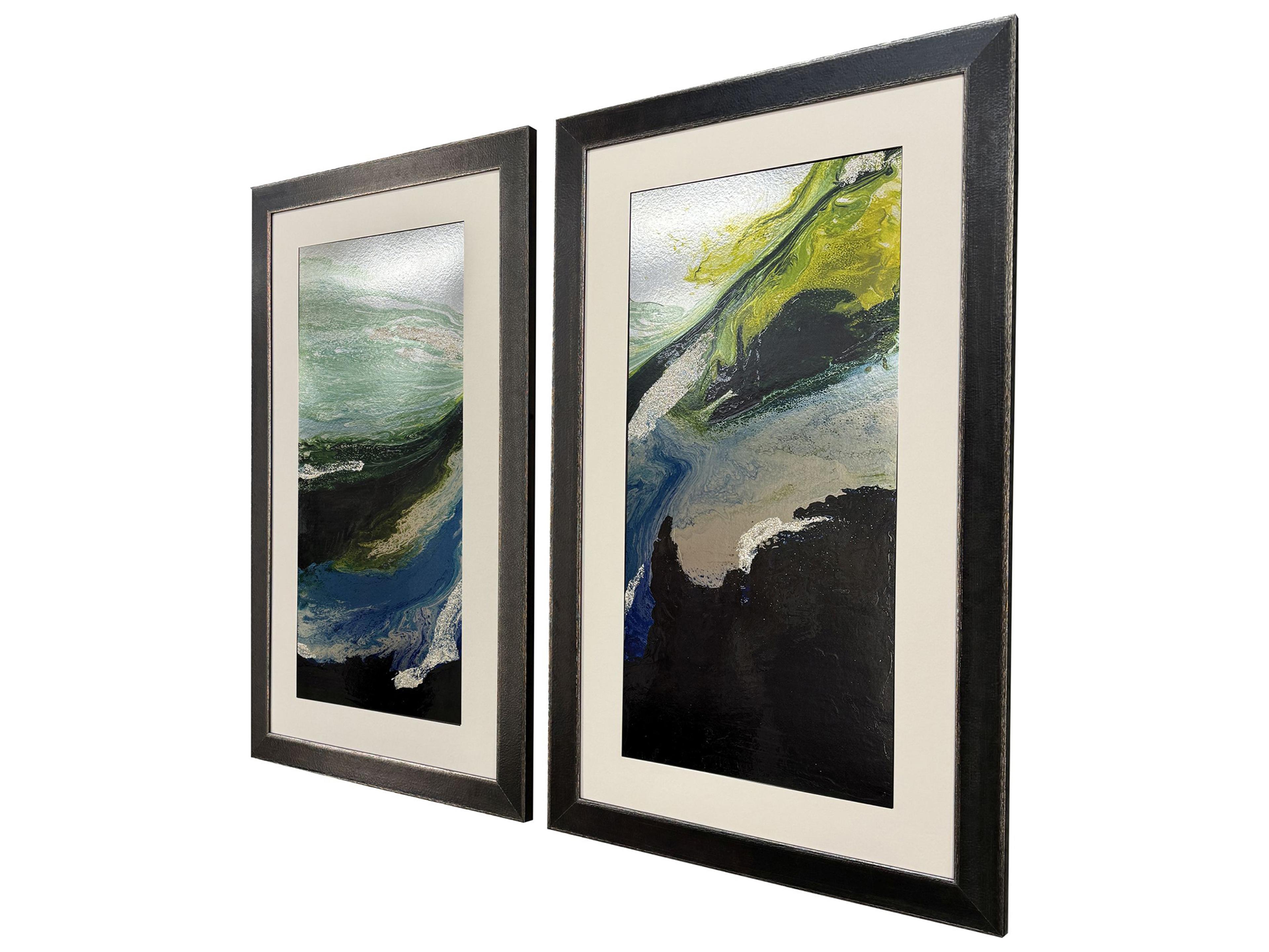 Paragon Splash Into the Dark Framed Art - Set of 2