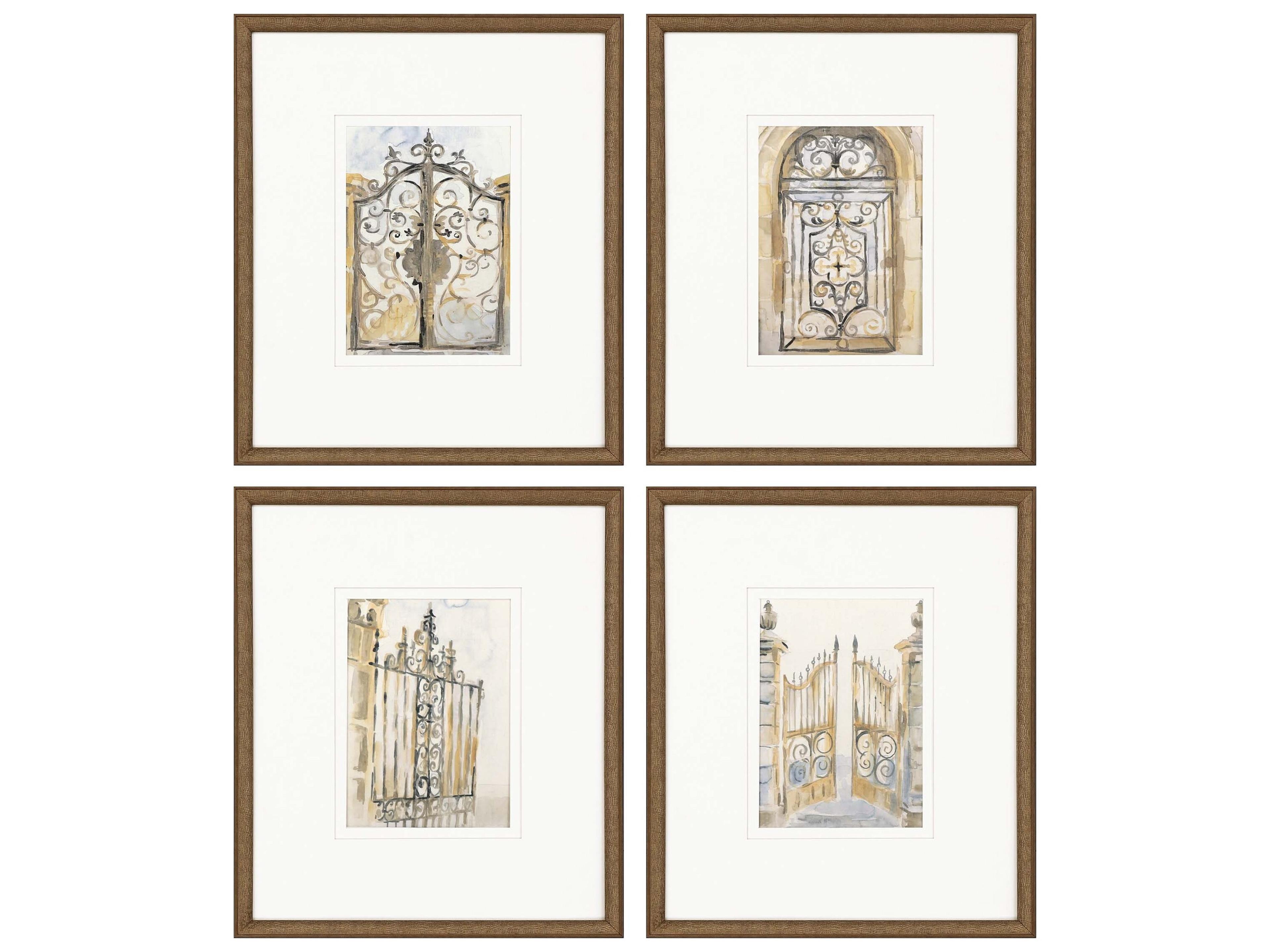 Architectural Gates Wall Art Set of 4