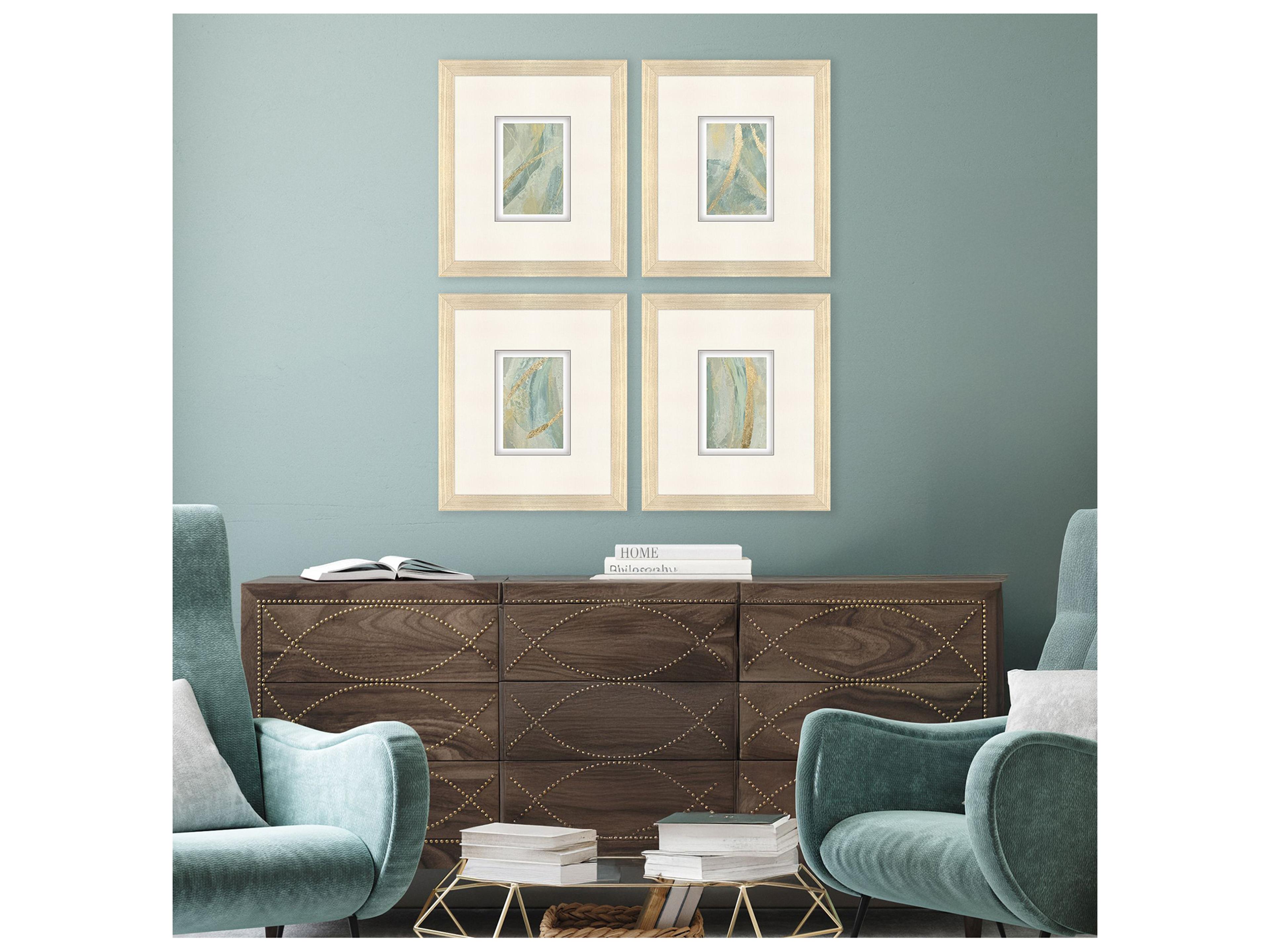 Paragon Ribbon Dance I Framed Art - Set of 4