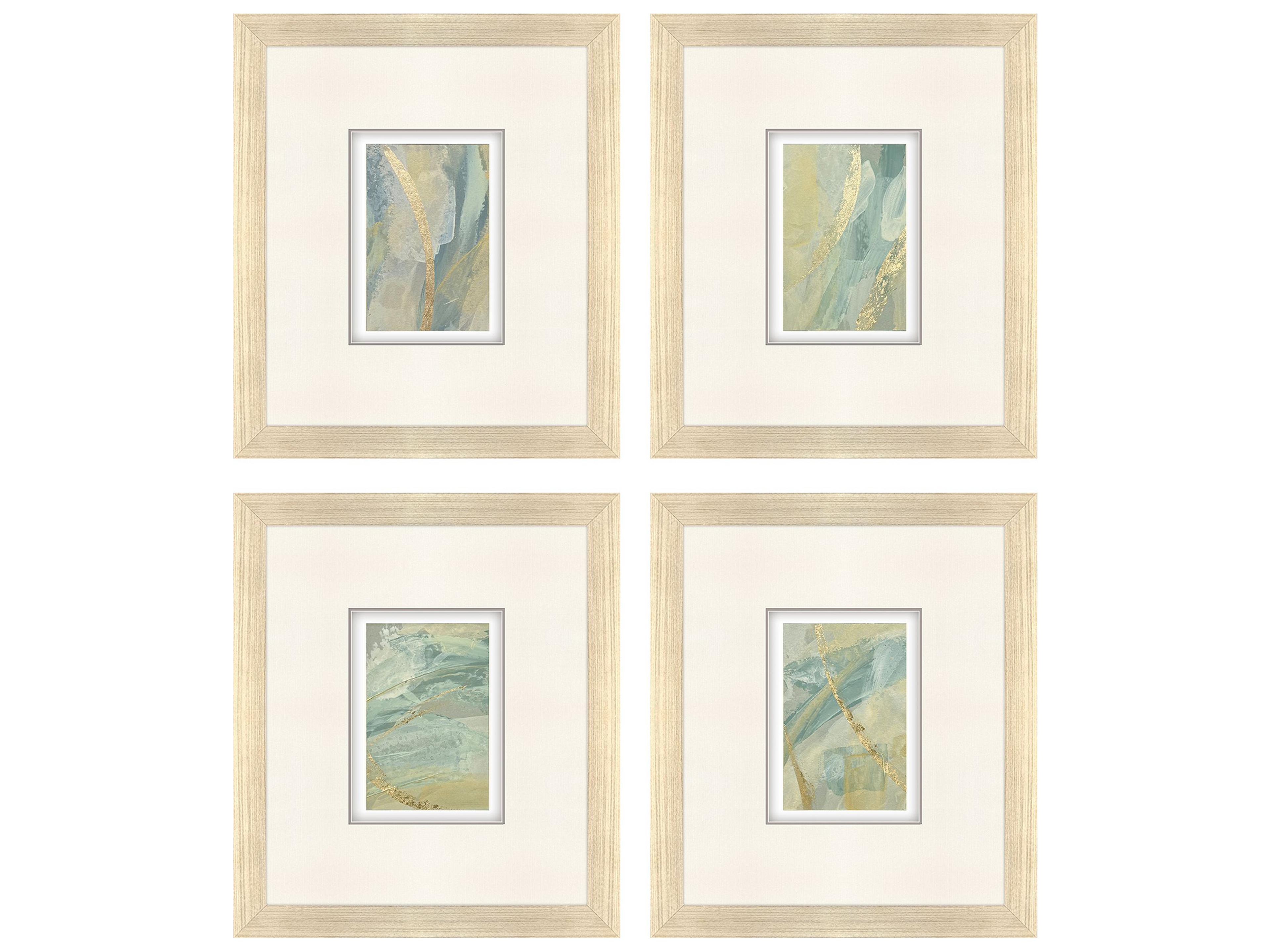 Paragon Ribbon Dance II Framed Art - Set of 4