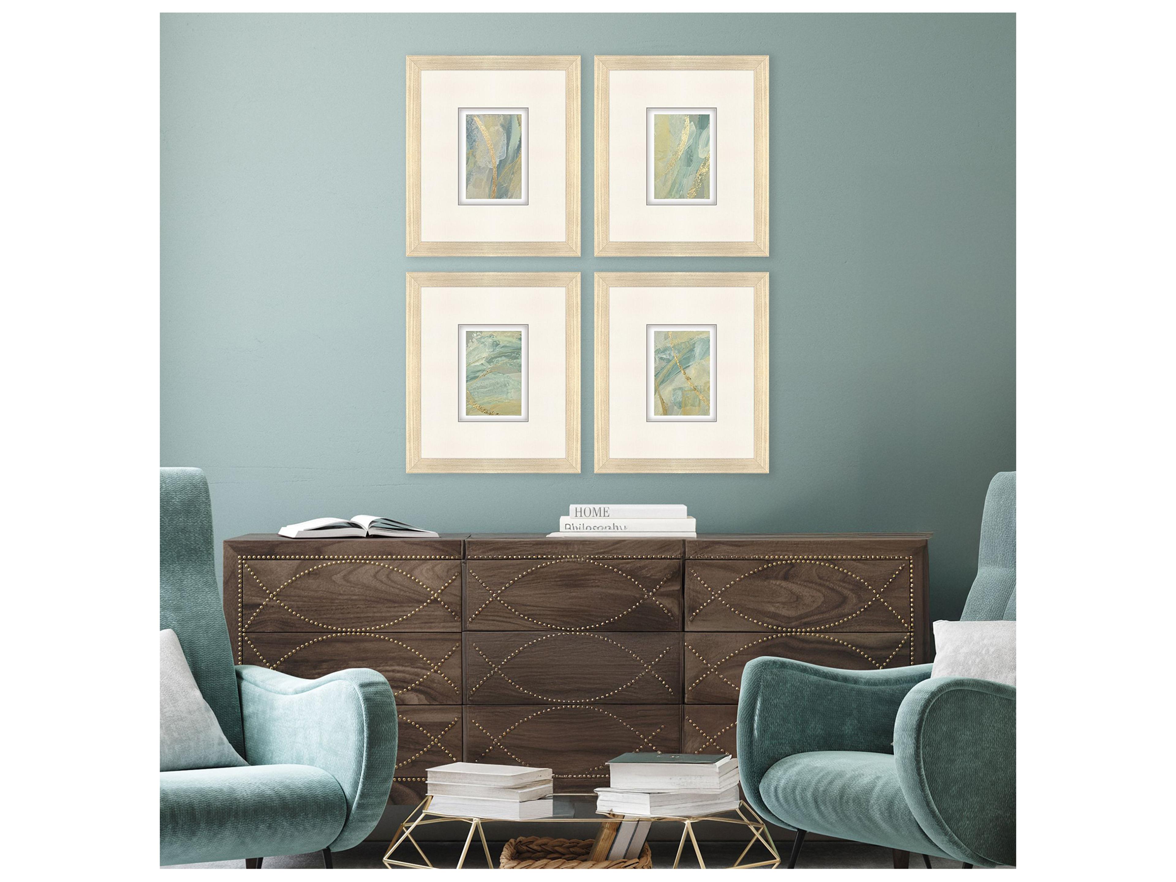 Paragon Ribbon Dance II Framed Art - Set of 4