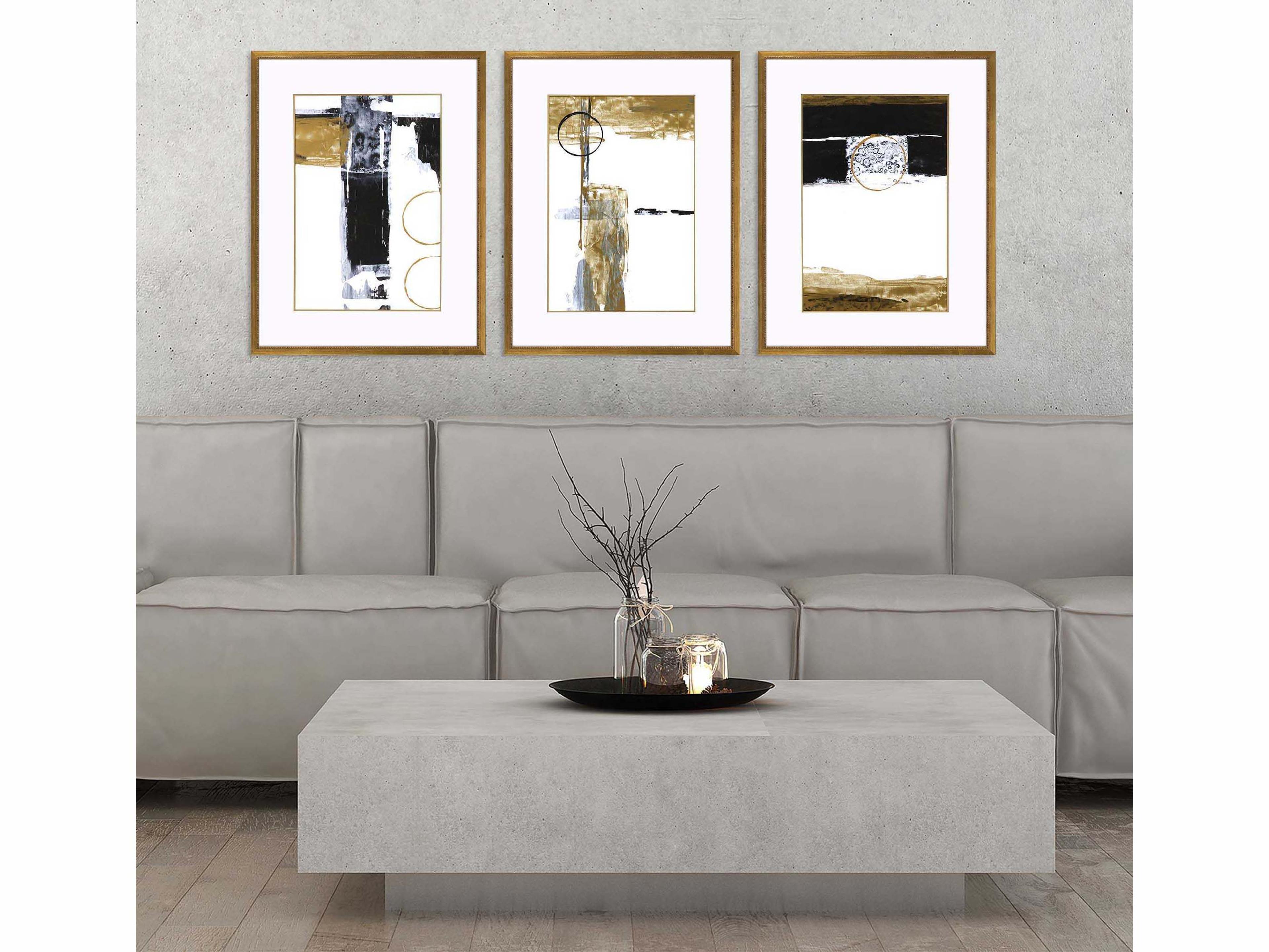 Paragon Geometrics White Neo Moderne-III Wall Art Set of 3