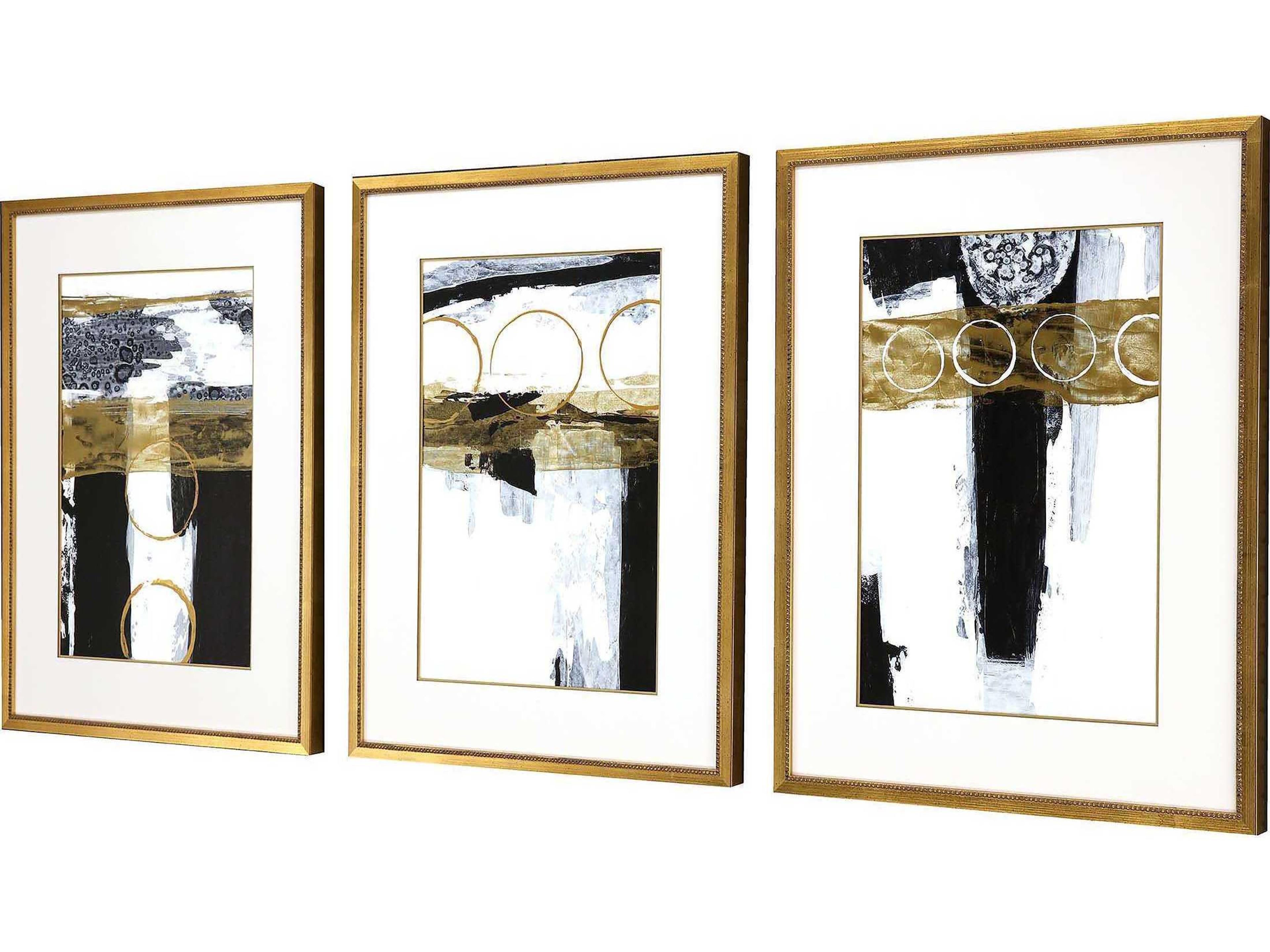 Paragon Geometrics White Neo Moderne-II Wall Art Set of 3