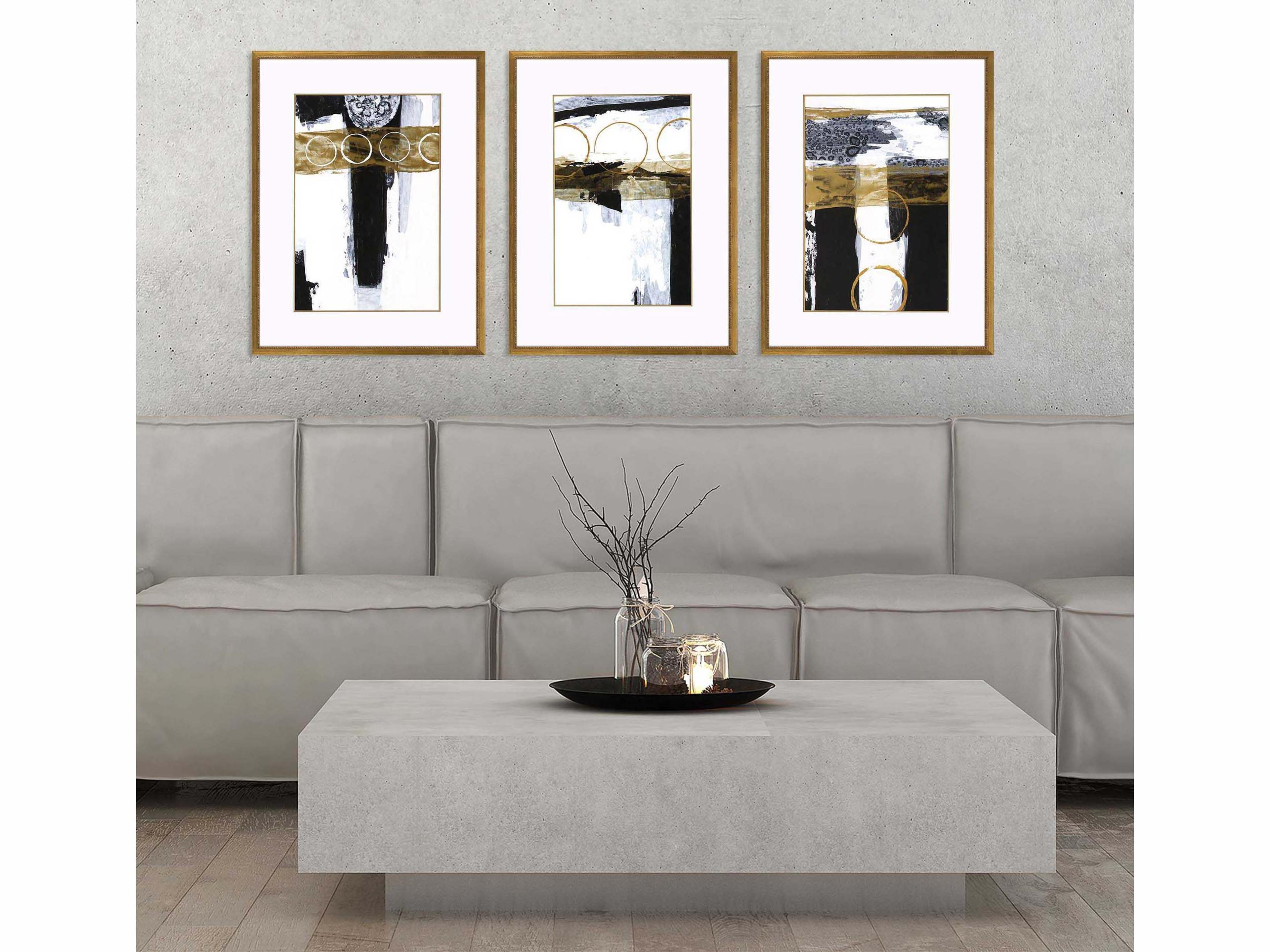 Paragon Geometrics White Neo Moderne-II Wall Art Set of 3