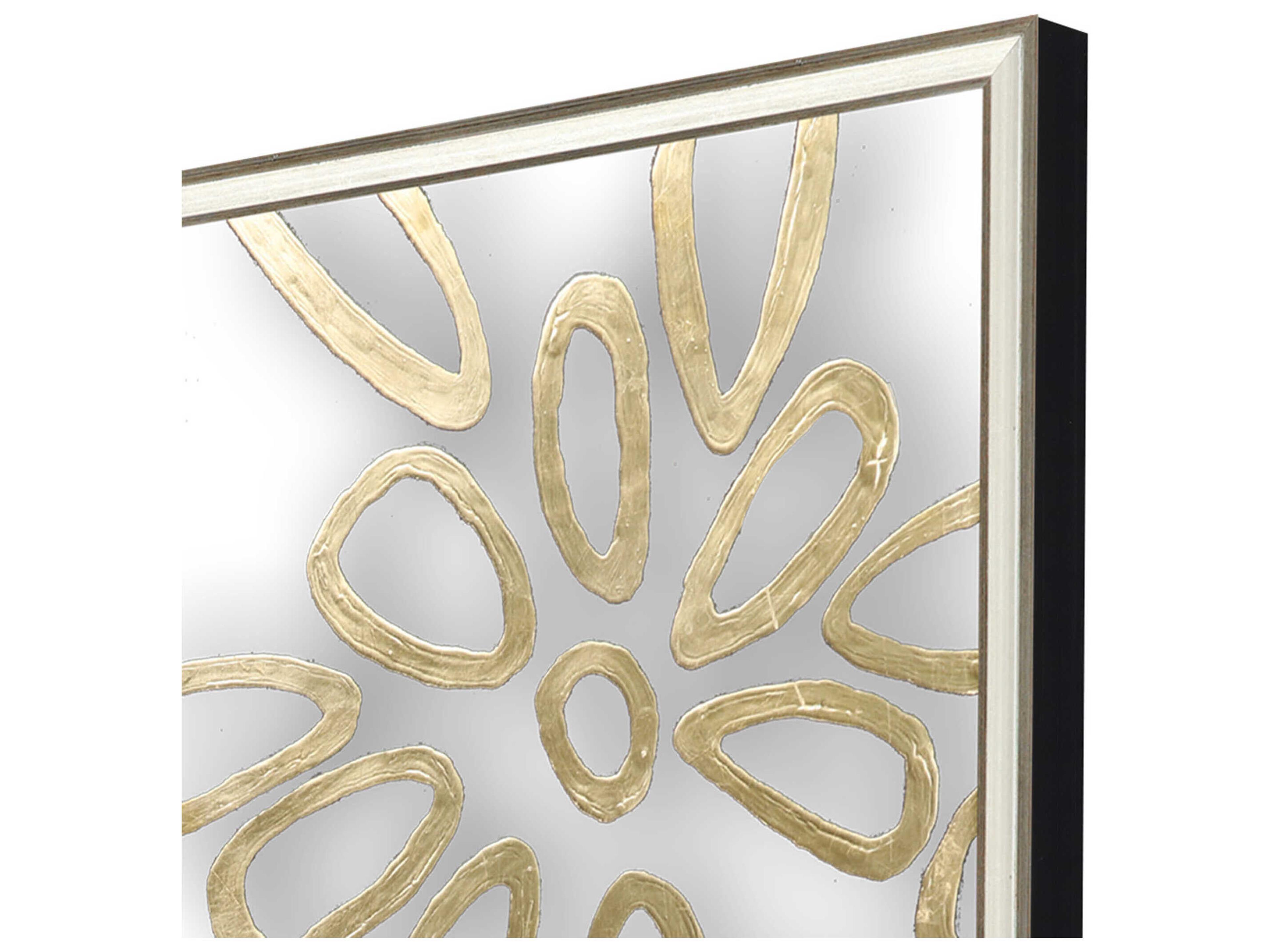 Paragon Geometrics Splash of Gold-II Shadow Box Wall Art Set of 4