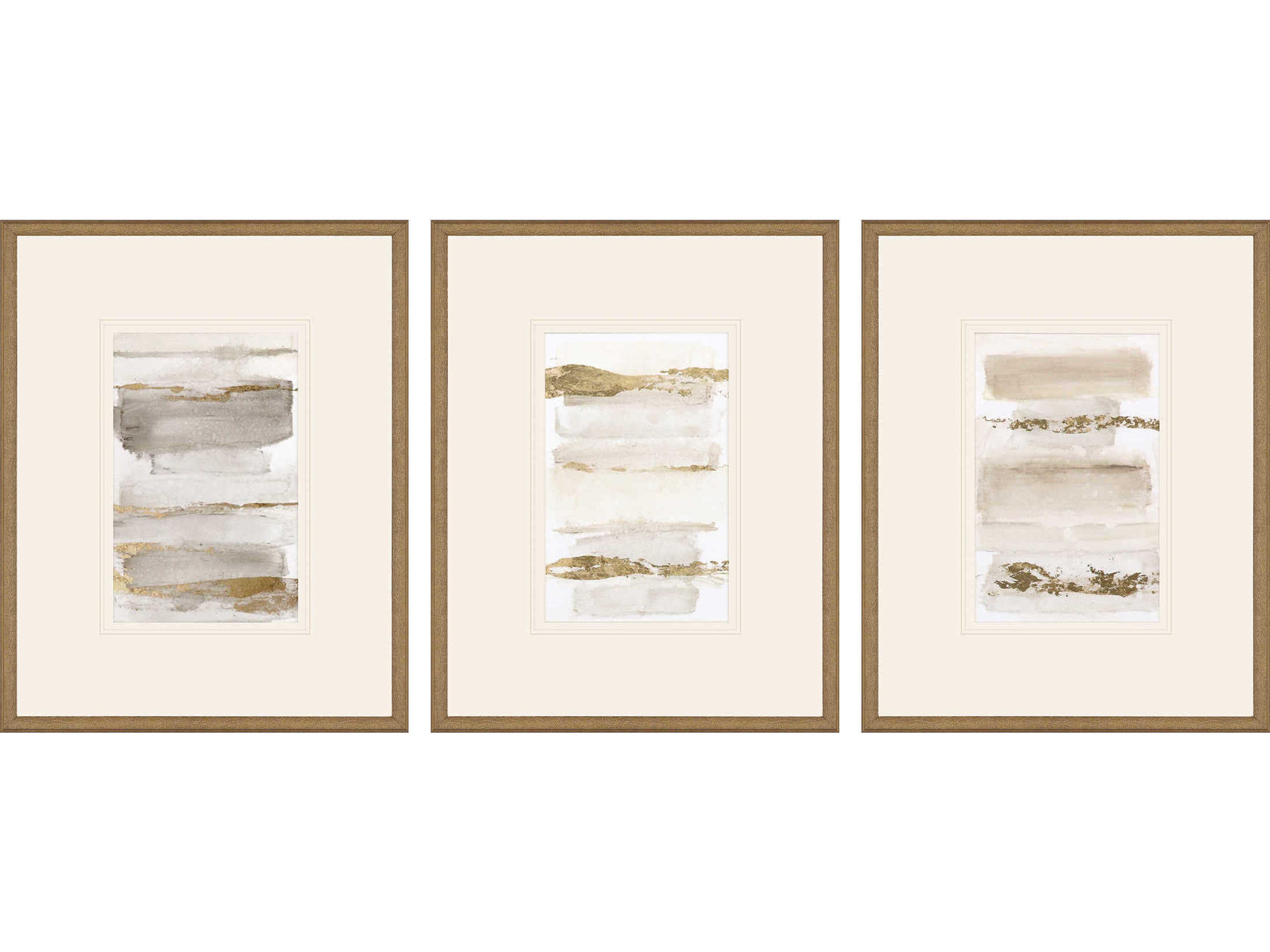Abstract Metallic La Torre-I Wall Art Set of 3