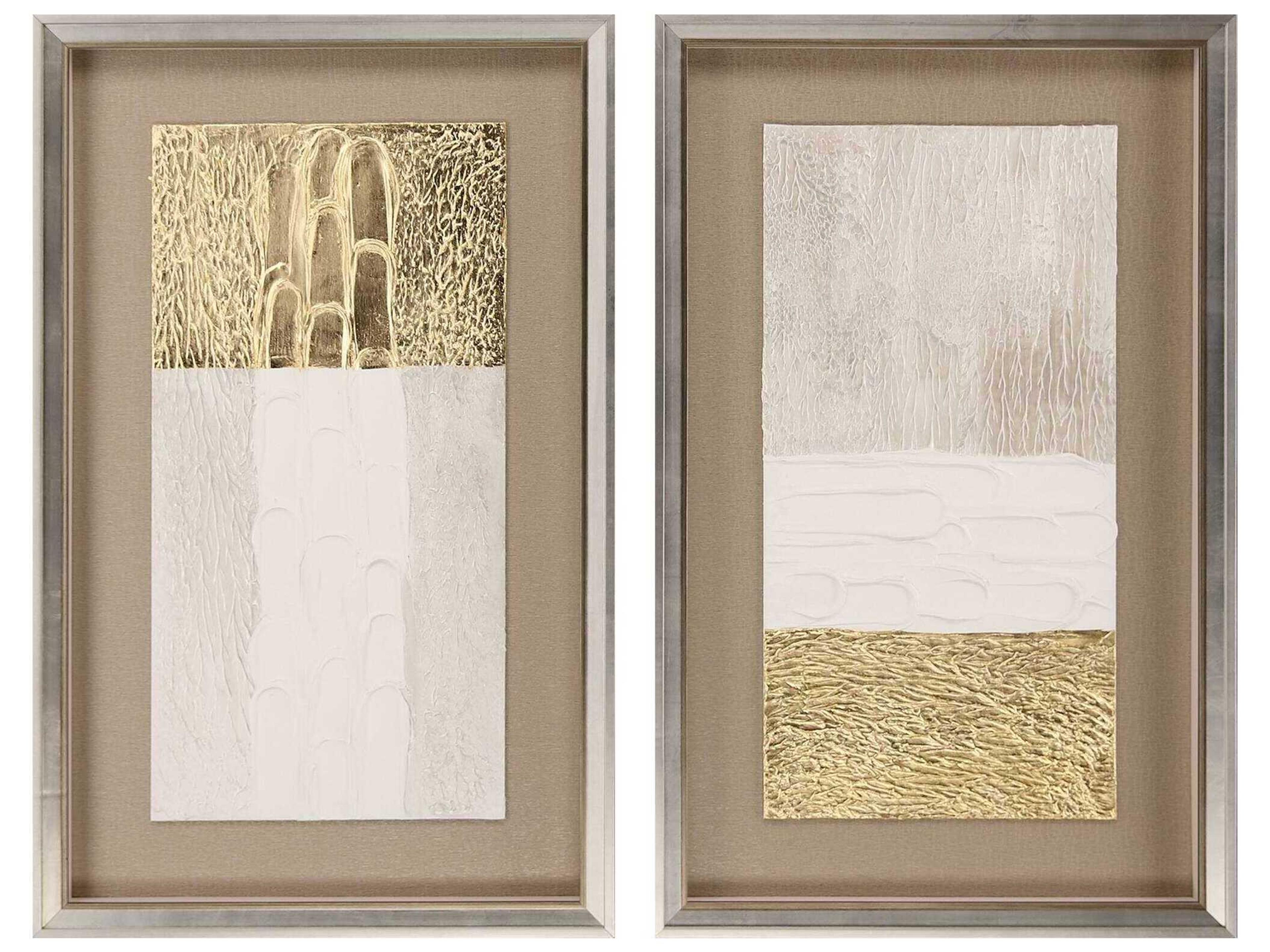 Paragon Abstract Blanco Pluma-II Wall Art Set of 2