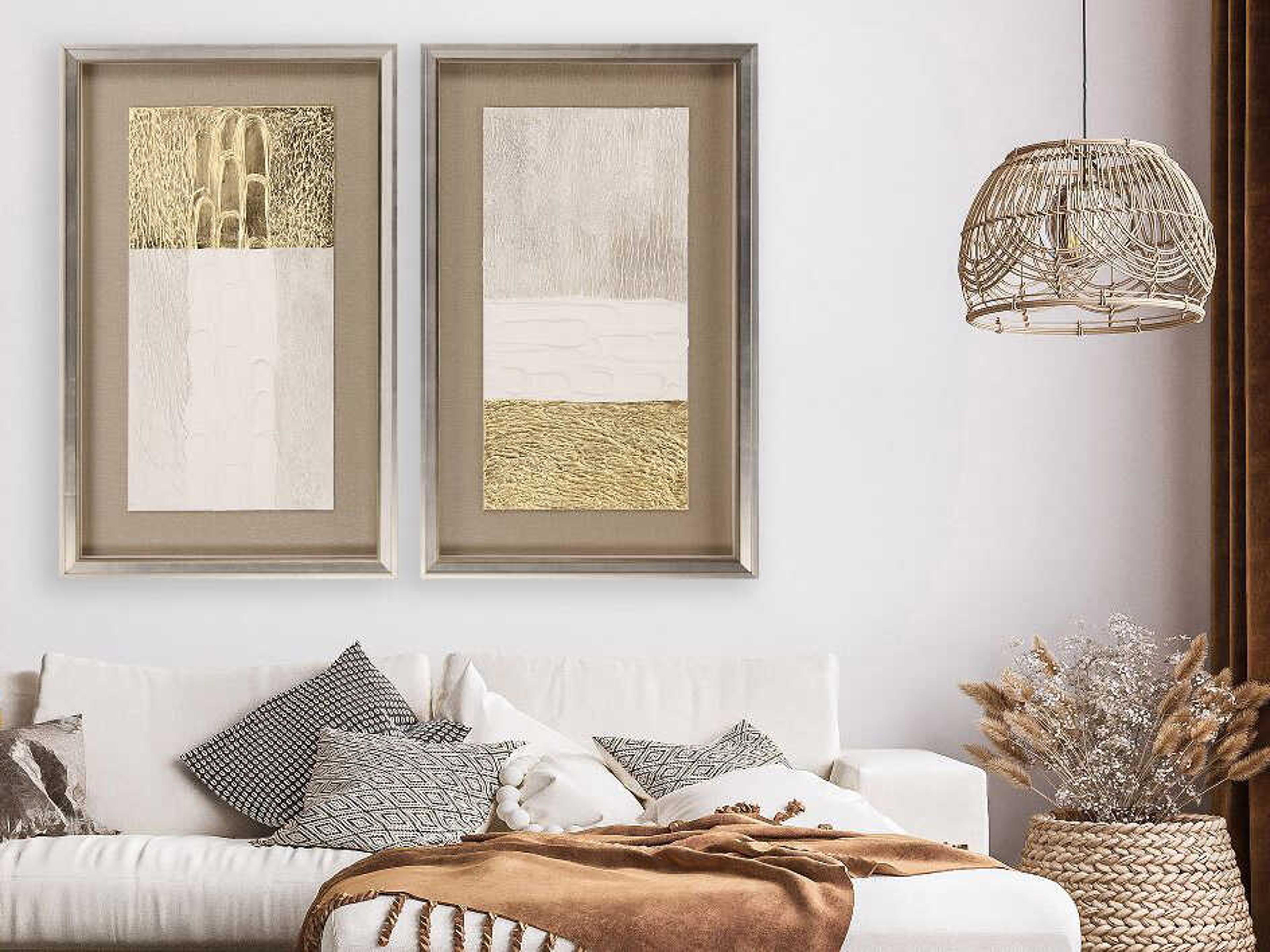 Paragon Abstract Blanco Pluma-II Wall Art Set of 2