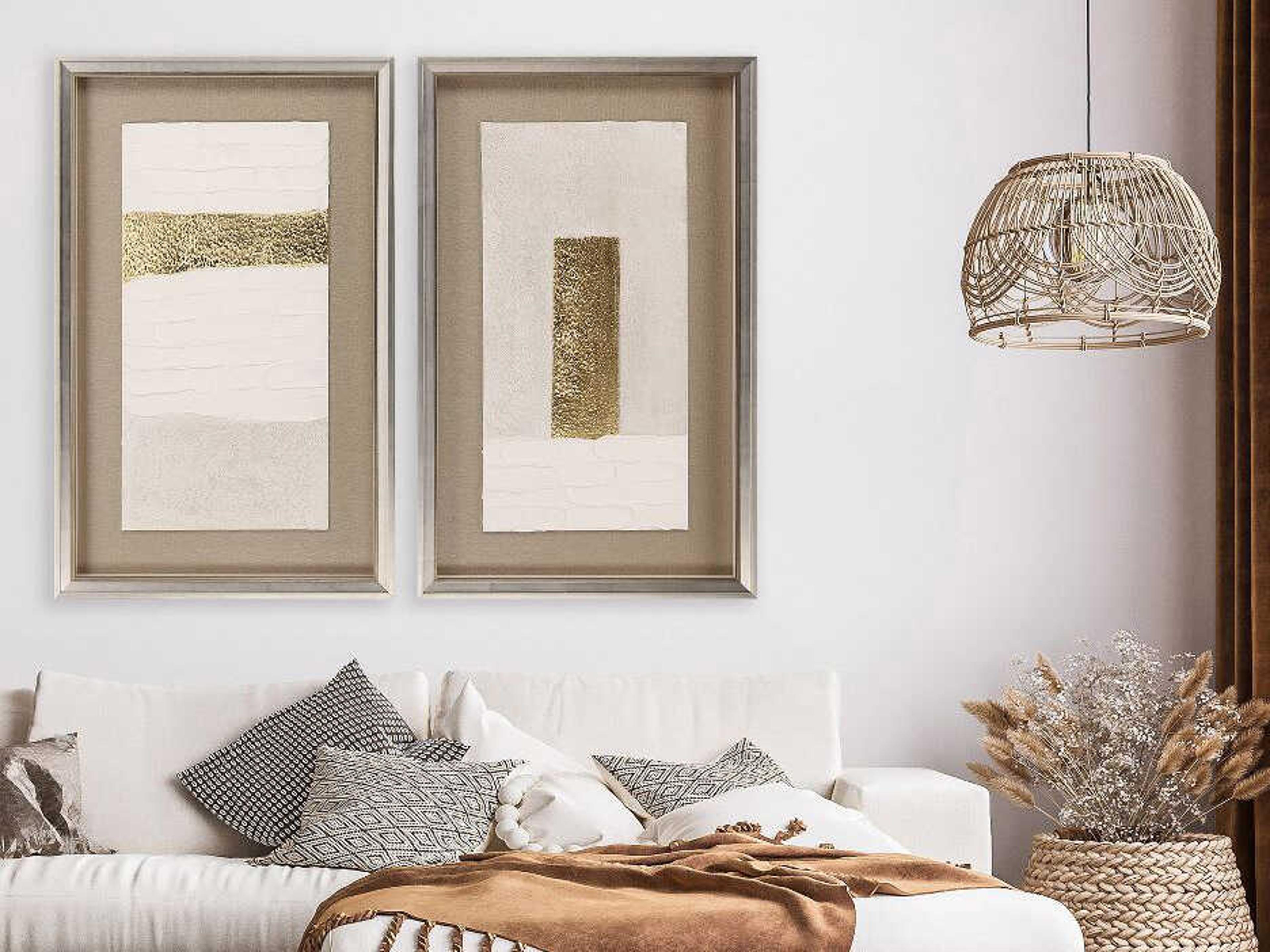 Paragon Abstract Blanco Pluma-III Wall Art Set of 2