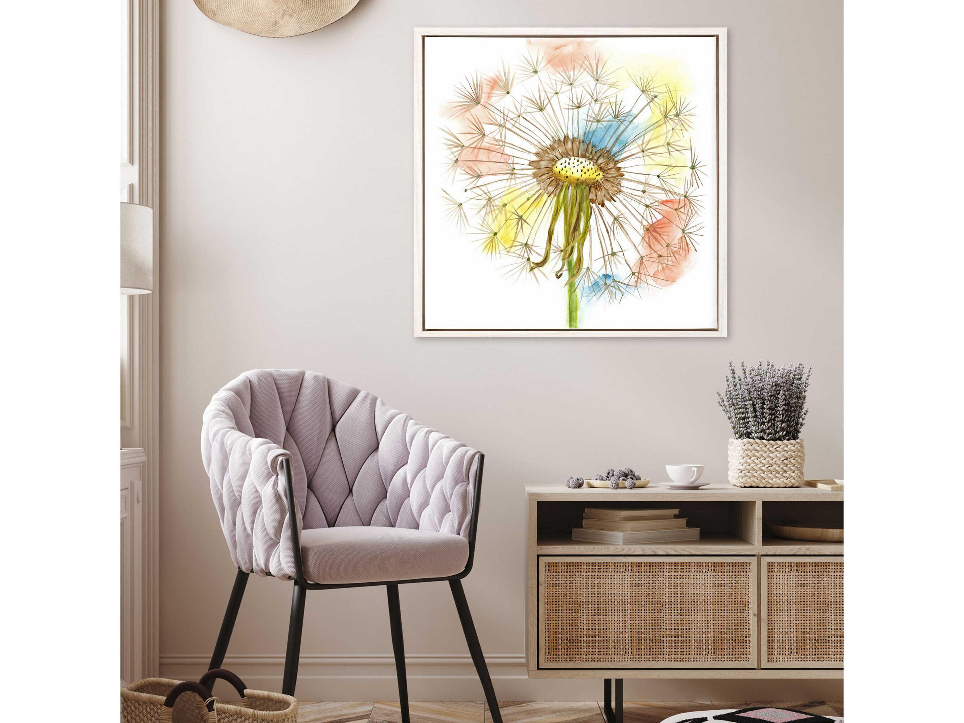 Paragon Florals Dandelion-III Canvas Wall Art