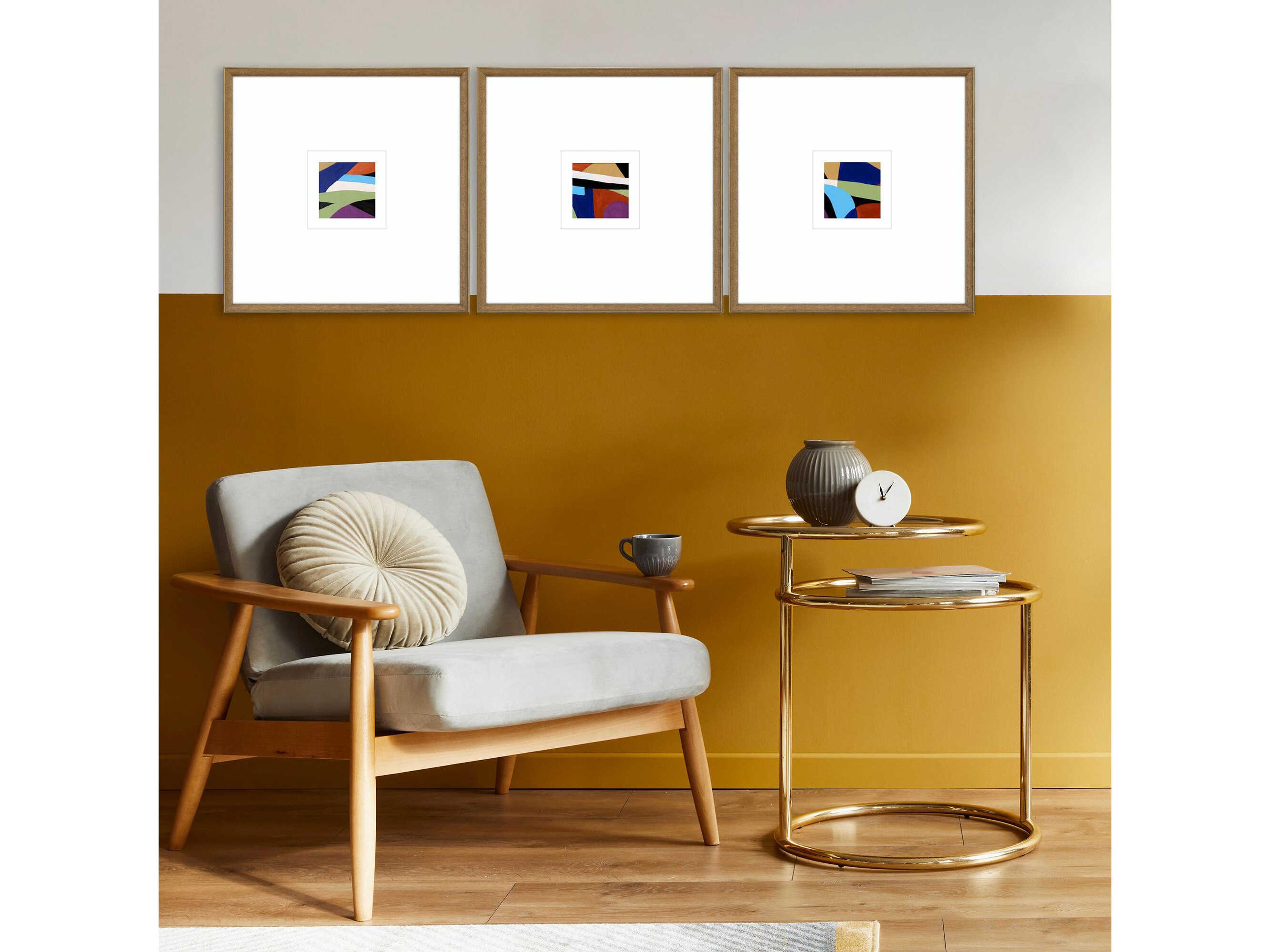 Paragon Abstract Color Squares-I Wall Art Set of 3