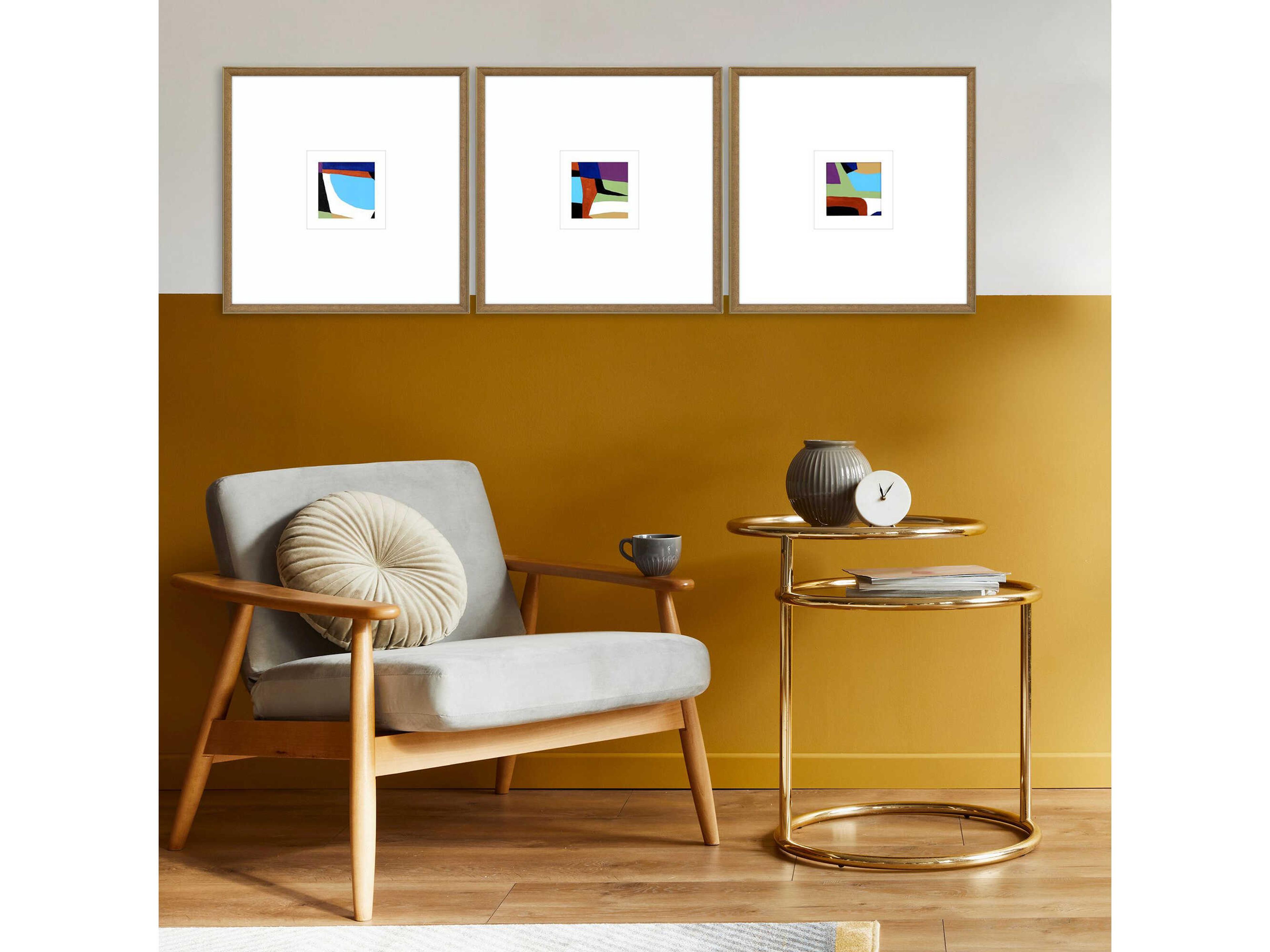 Paragon Abstract Color Squares-II Wall Art Set of 3