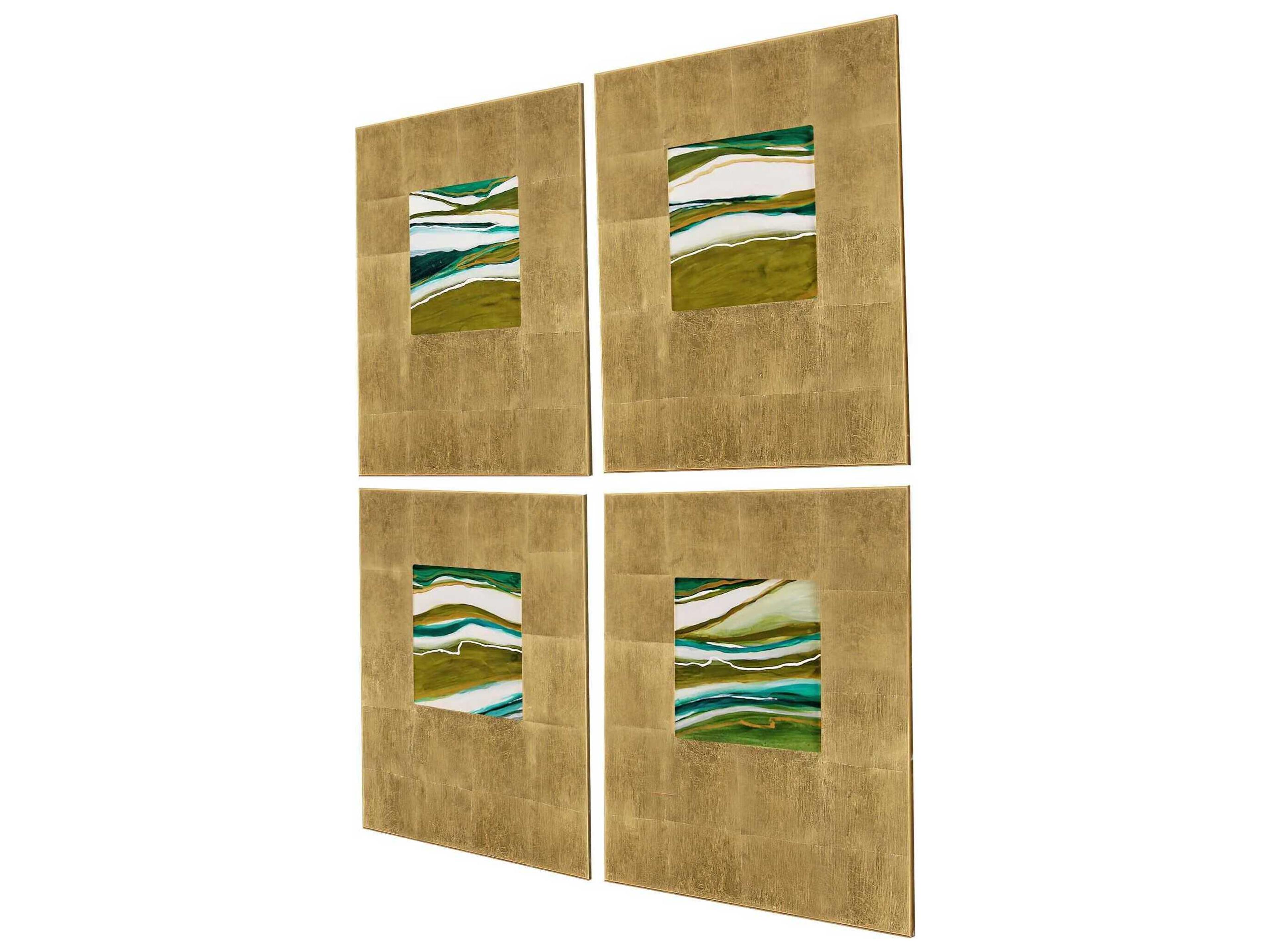 Paragon Abstract Galaxy Series-I Wood Wall Art Set of 4