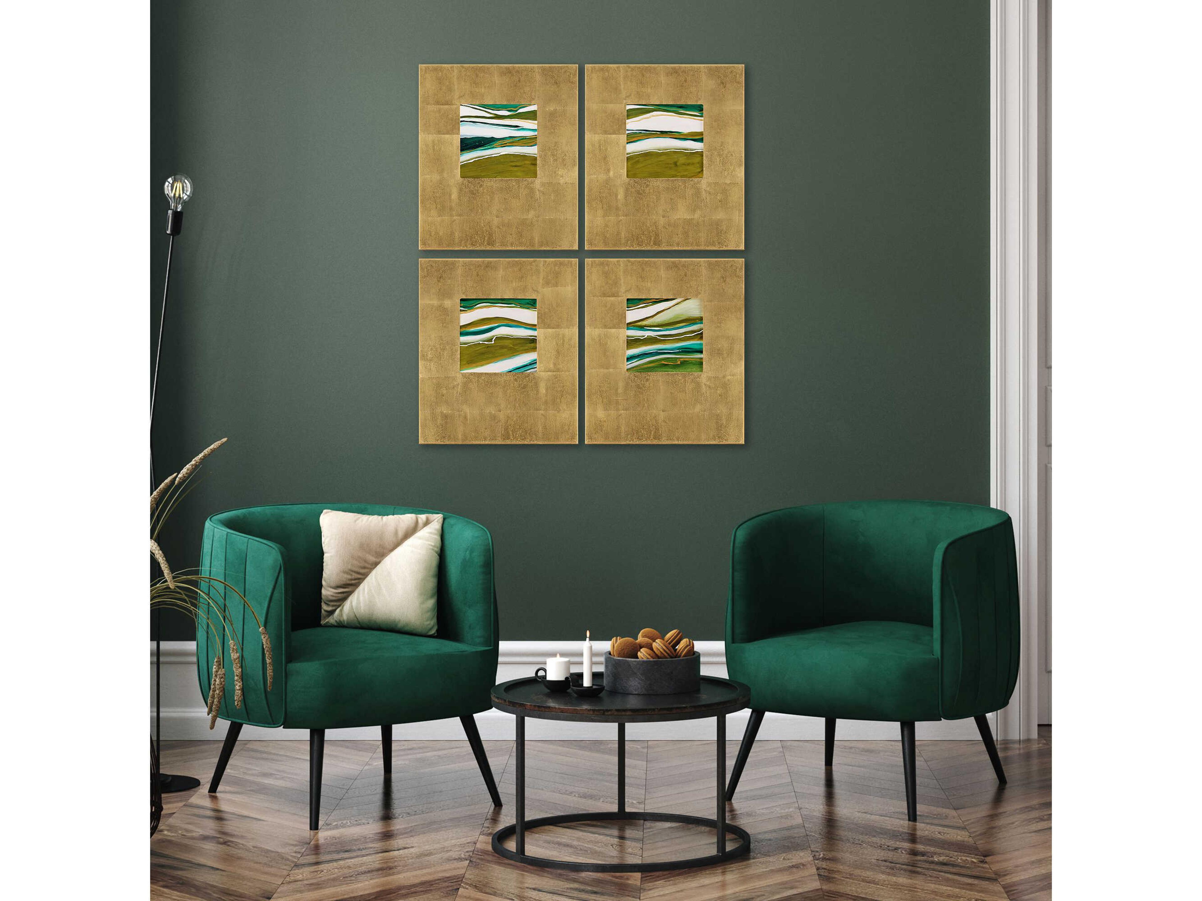 Paragon Abstract Galaxy Series-I Wood Wall Art Set of 4