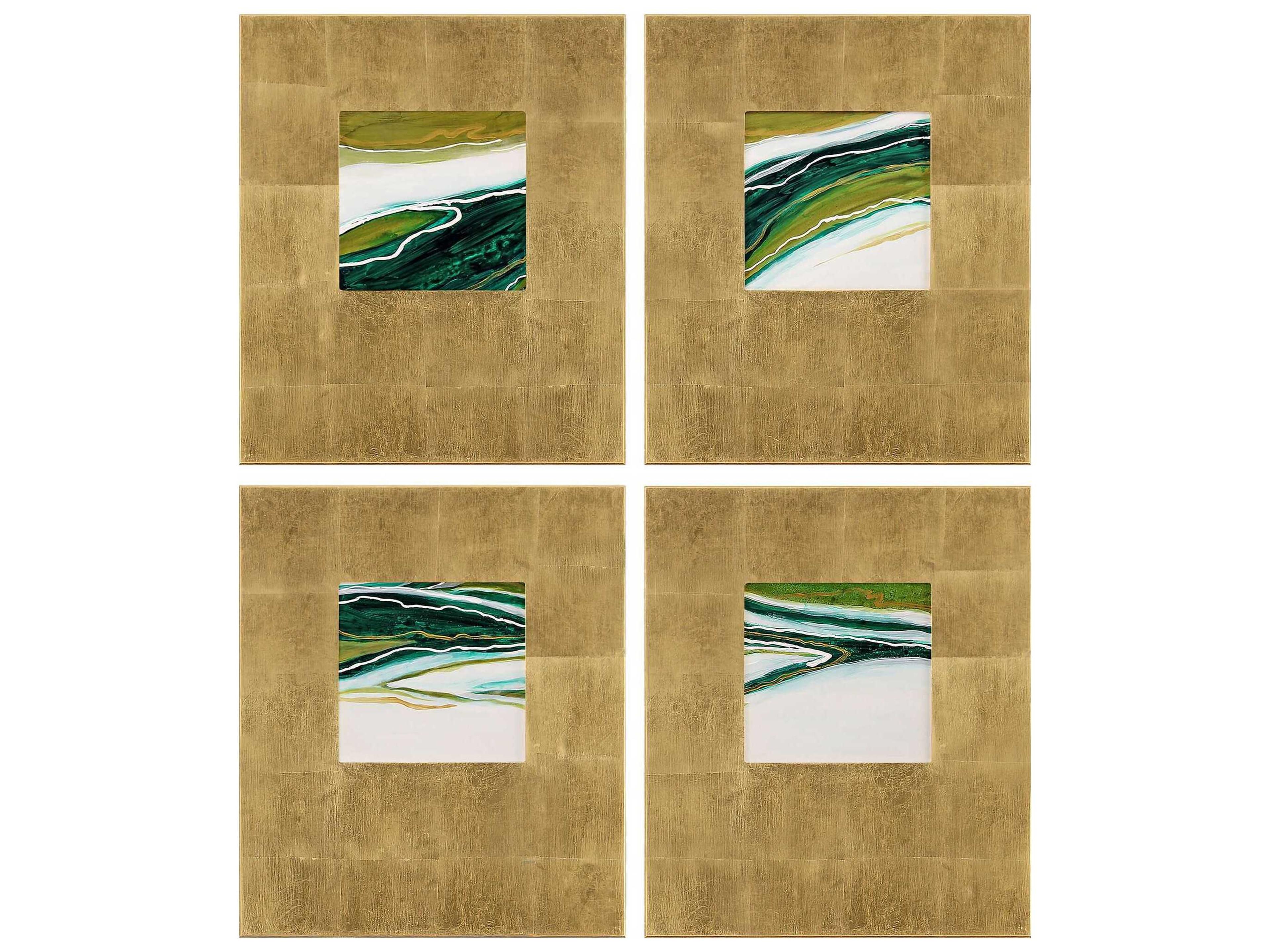 Paragon Abstract Galaxy Series-II Wood Wall Art Set of 4