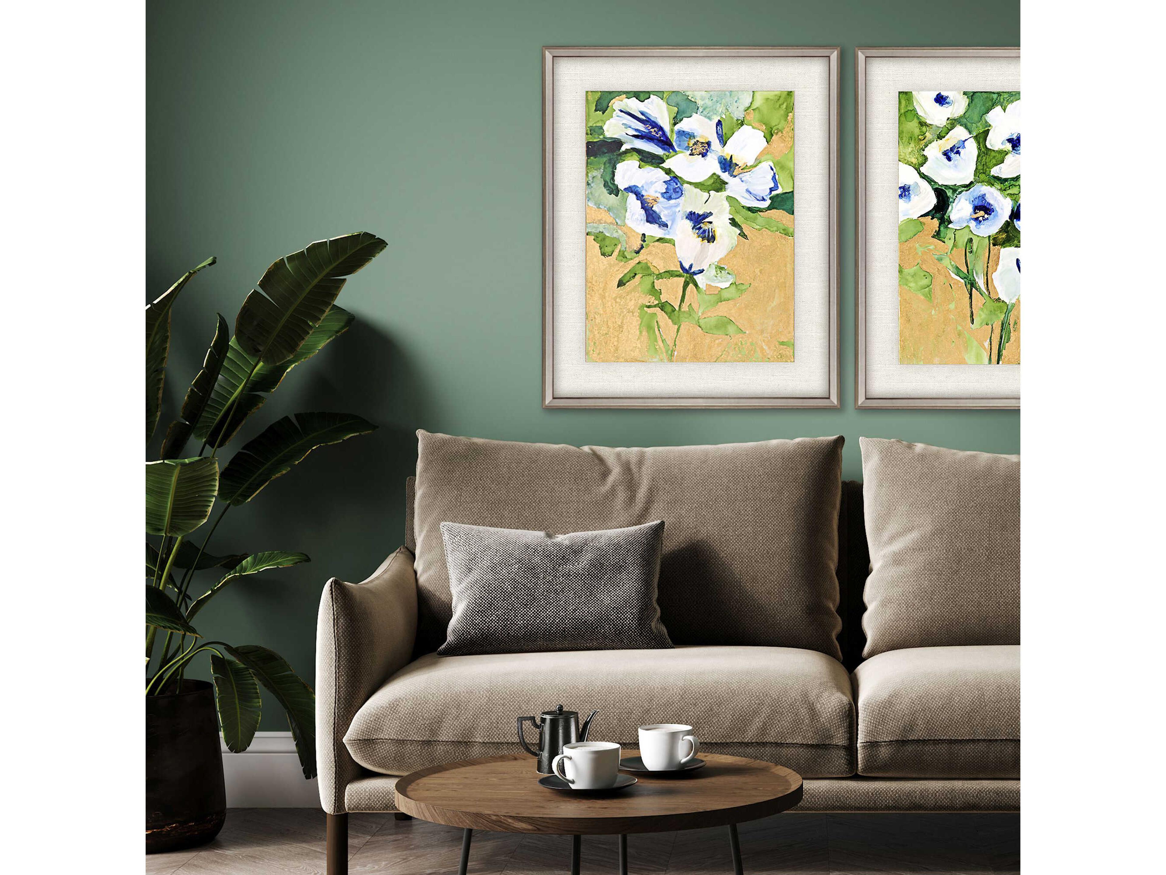 Paragon Florals Snow Petals-I Canvas Wall Art