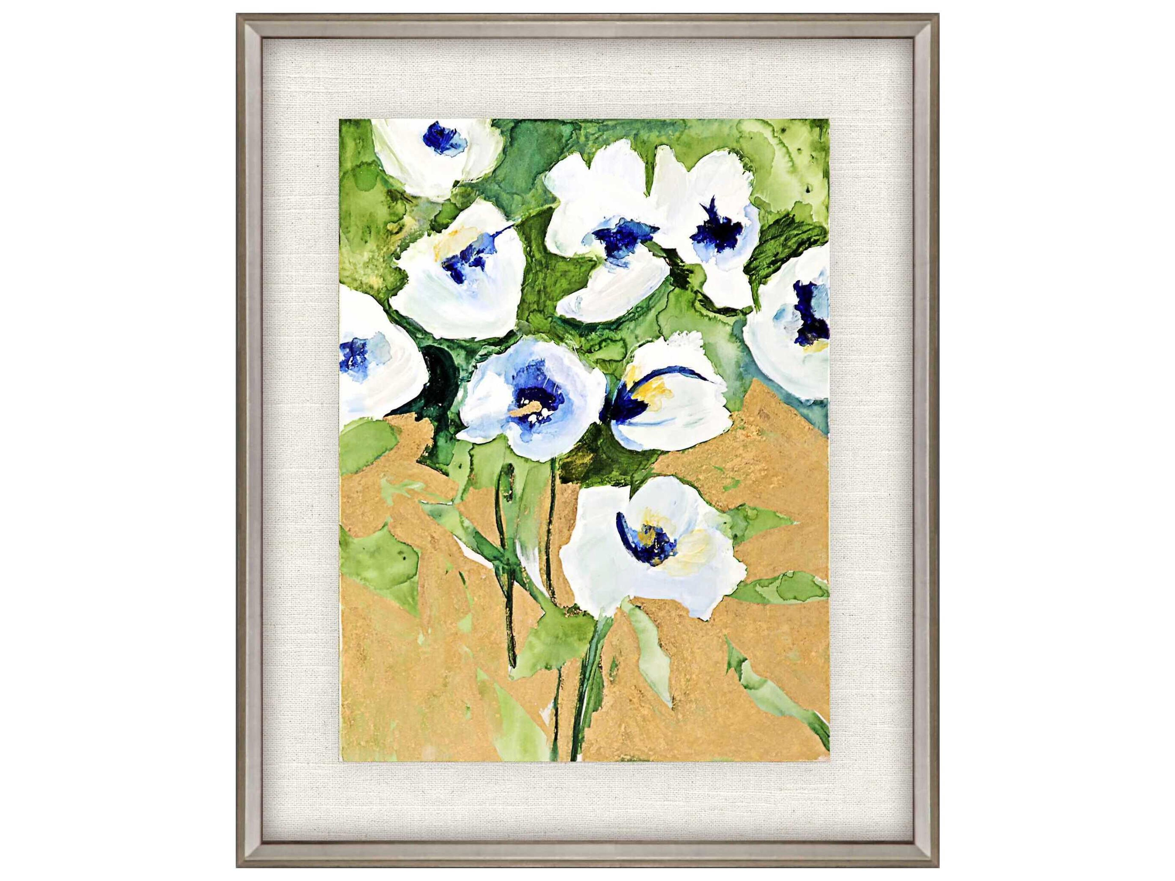 Paragon Florals Snow Petals-II Canvas Wall Art