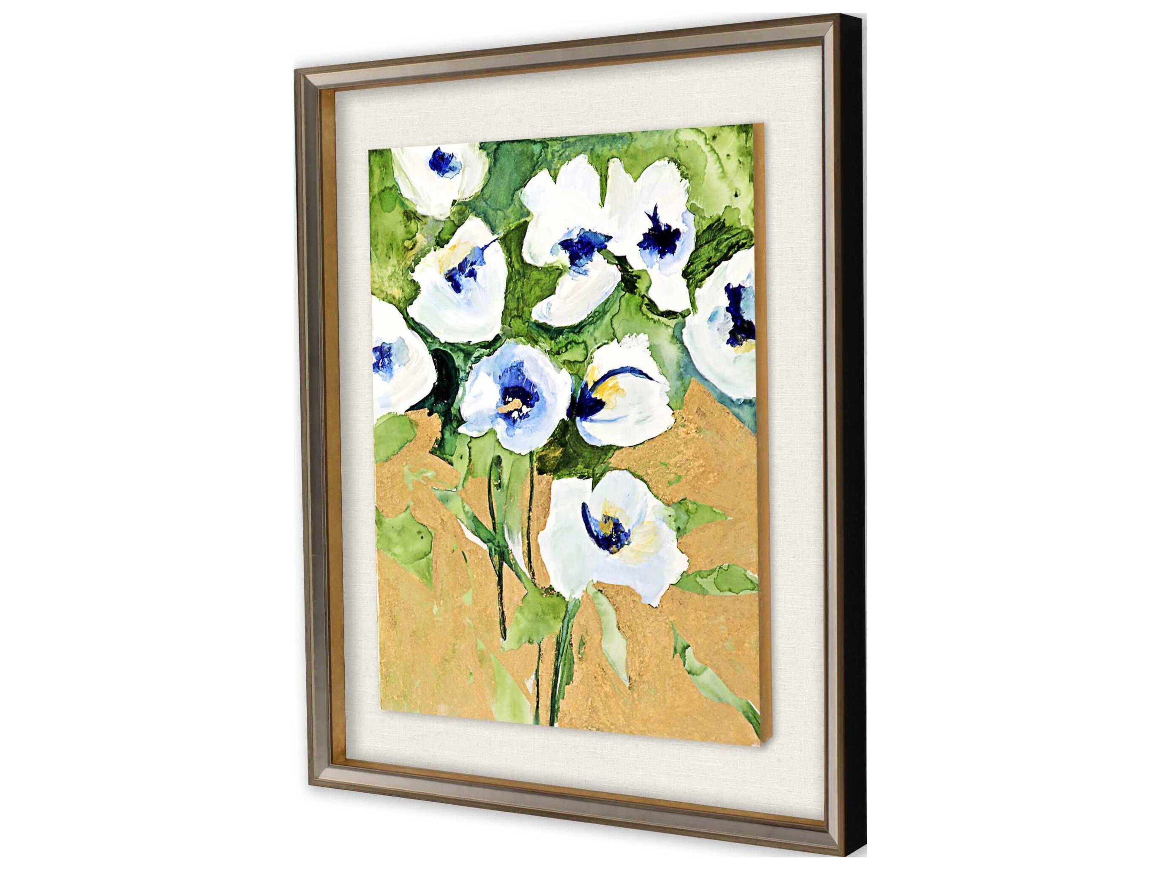 Paragon Florals Snow Petals-II Canvas Wall Art