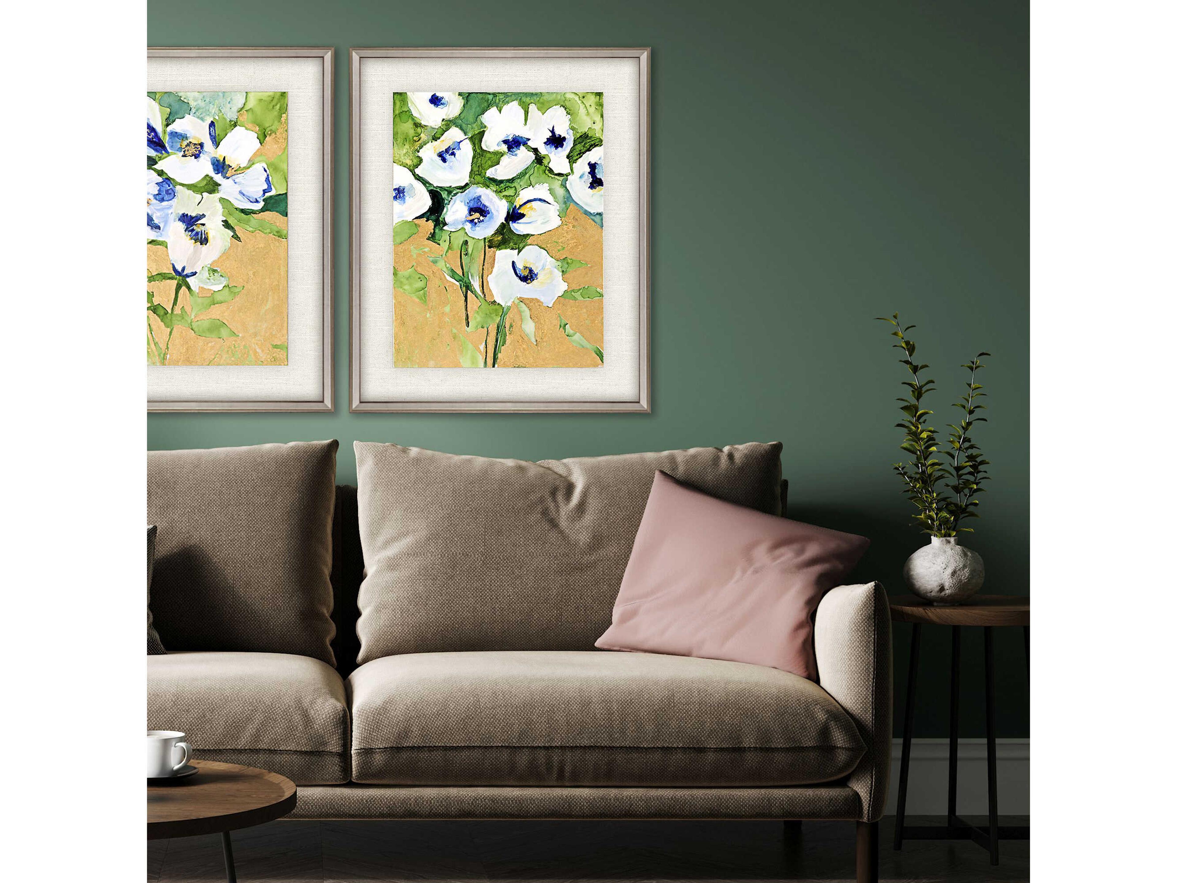 Paragon Florals Snow Petals-II Canvas Wall Art