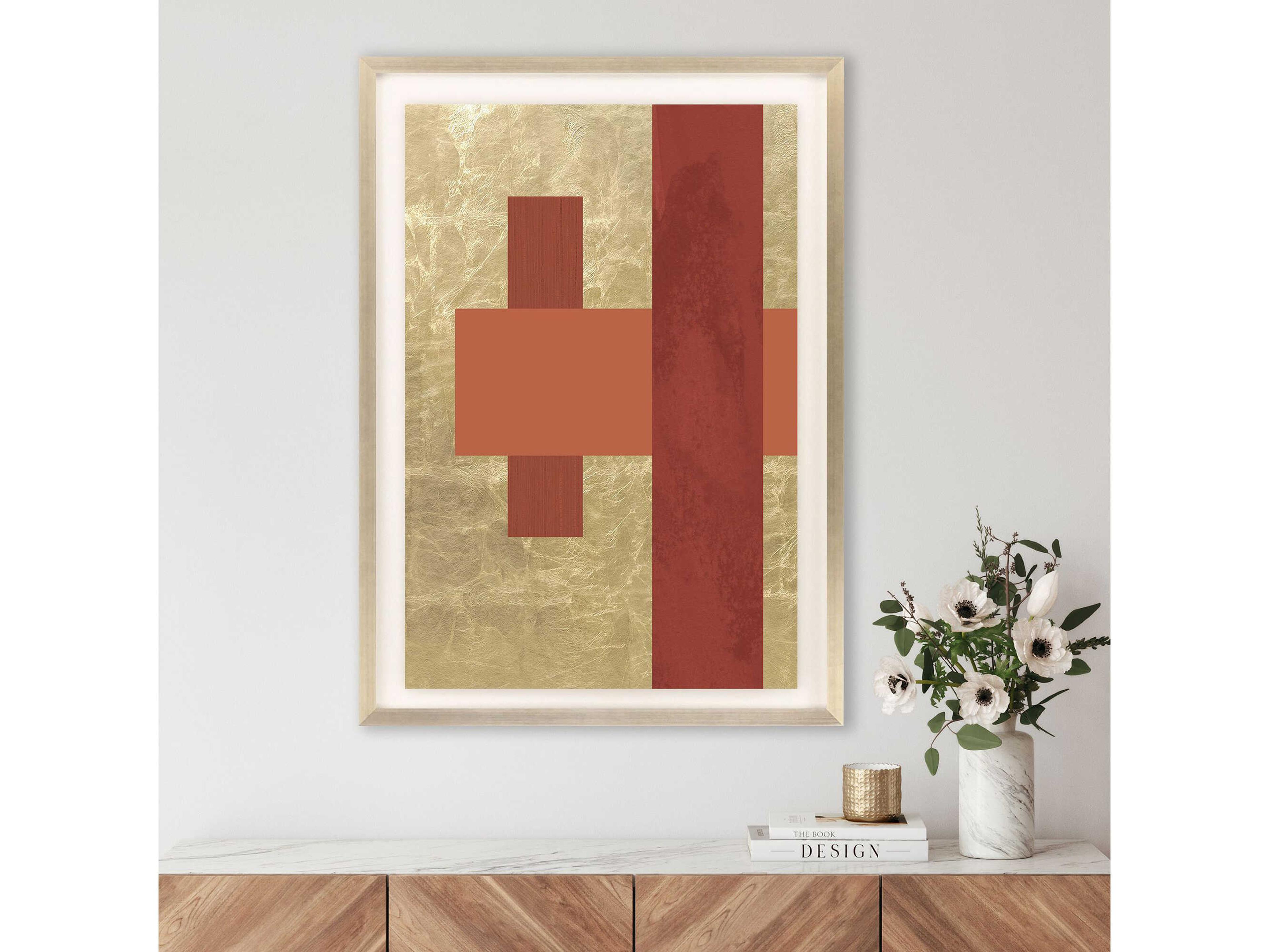 Paragon Geometrics Gold Colorblock-II Wall Art