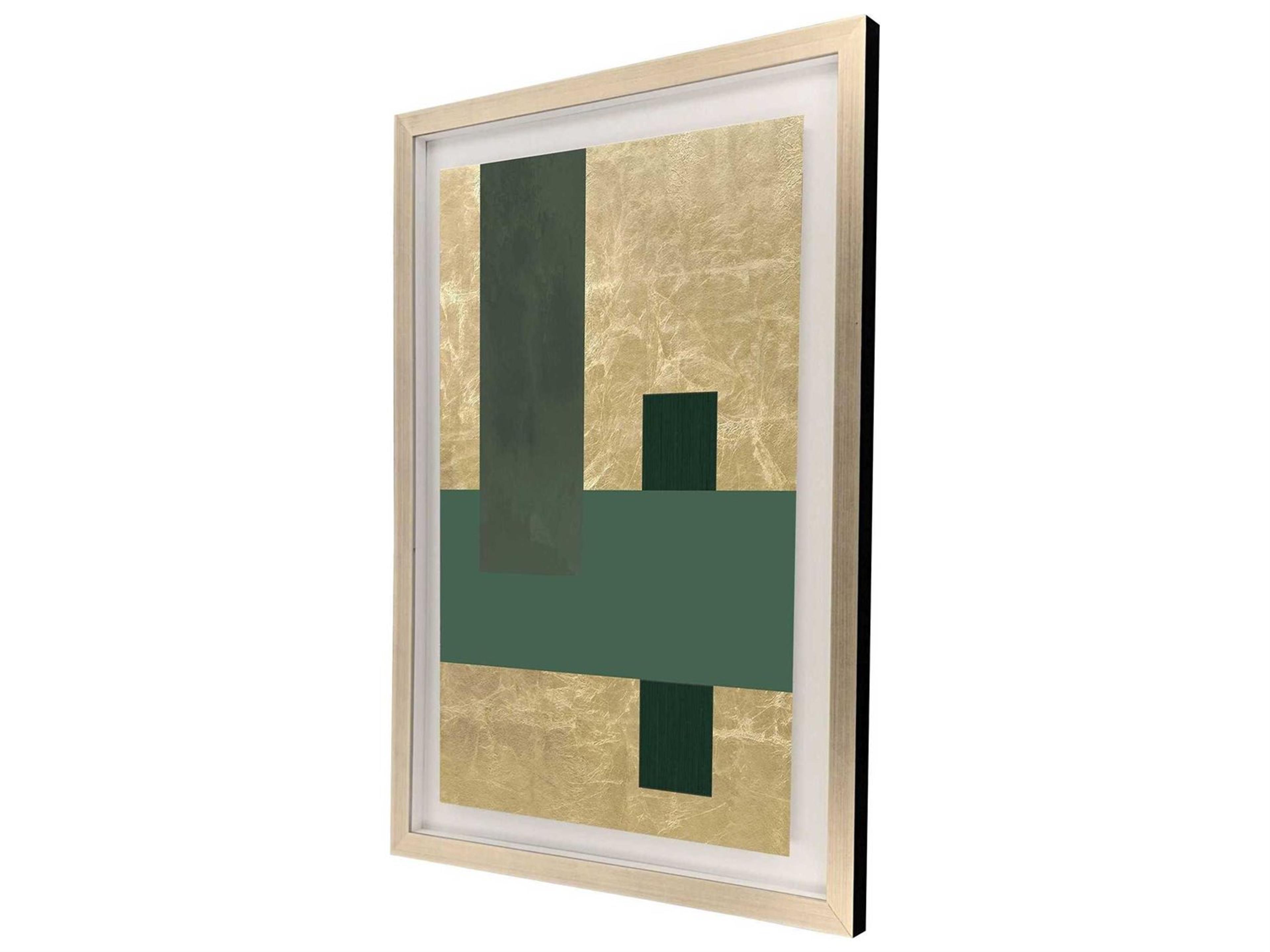Paragon Geometrics Gold Colorblock-III Wall Art