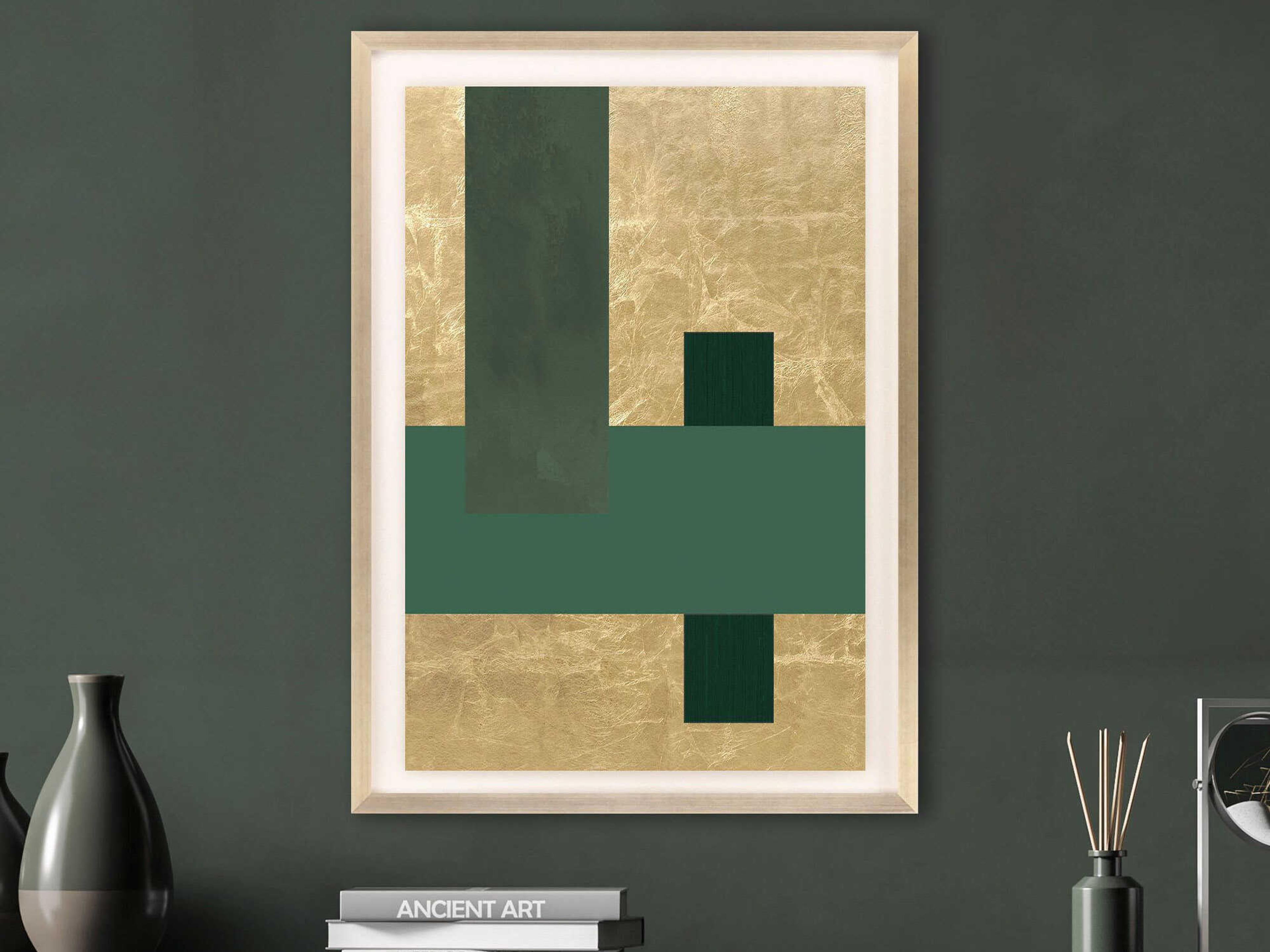 Paragon Geometrics Gold Colorblock-III Wall Art