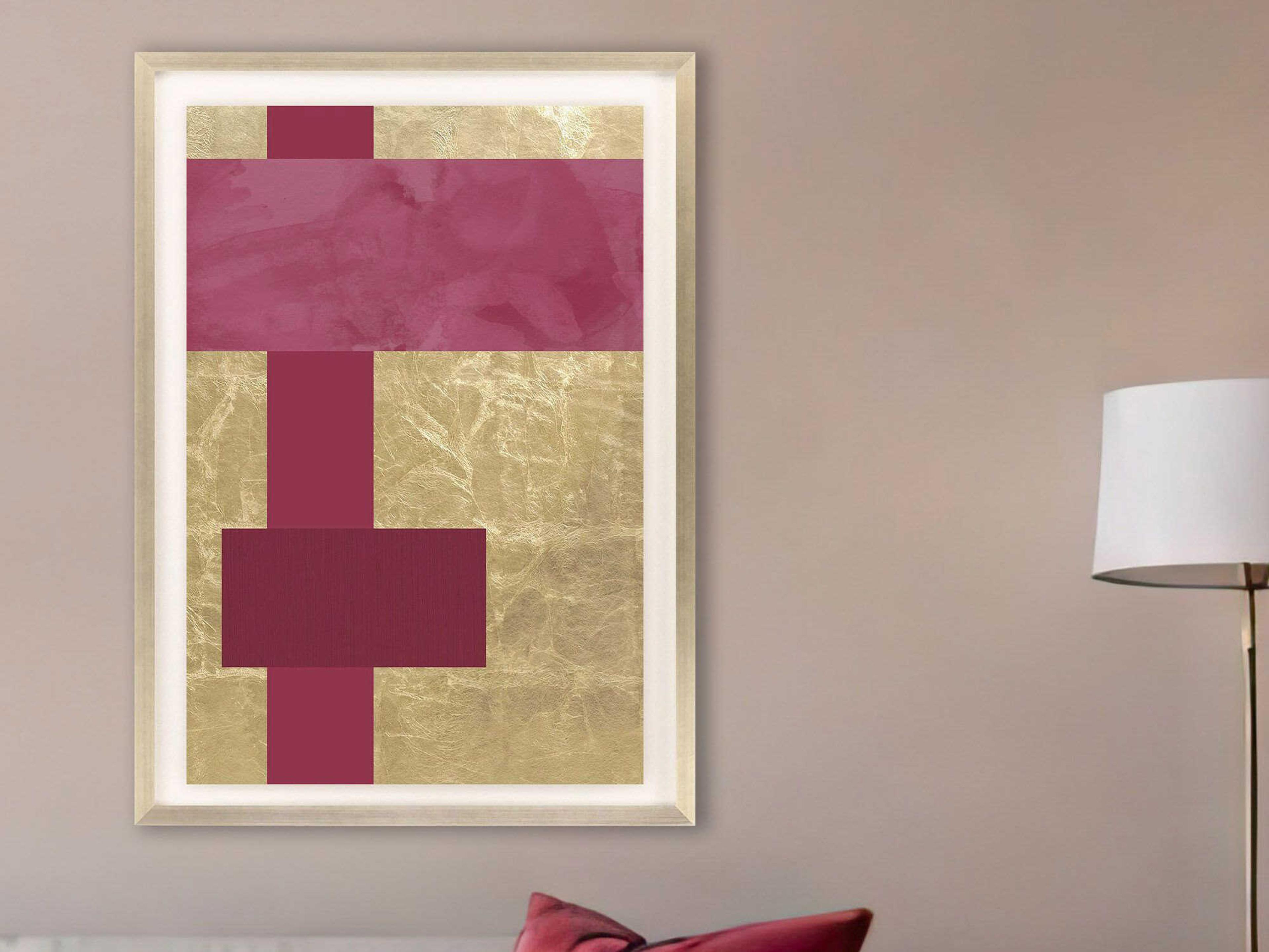 Paragon Geometrics Gold Colorblock-IV Wall Art