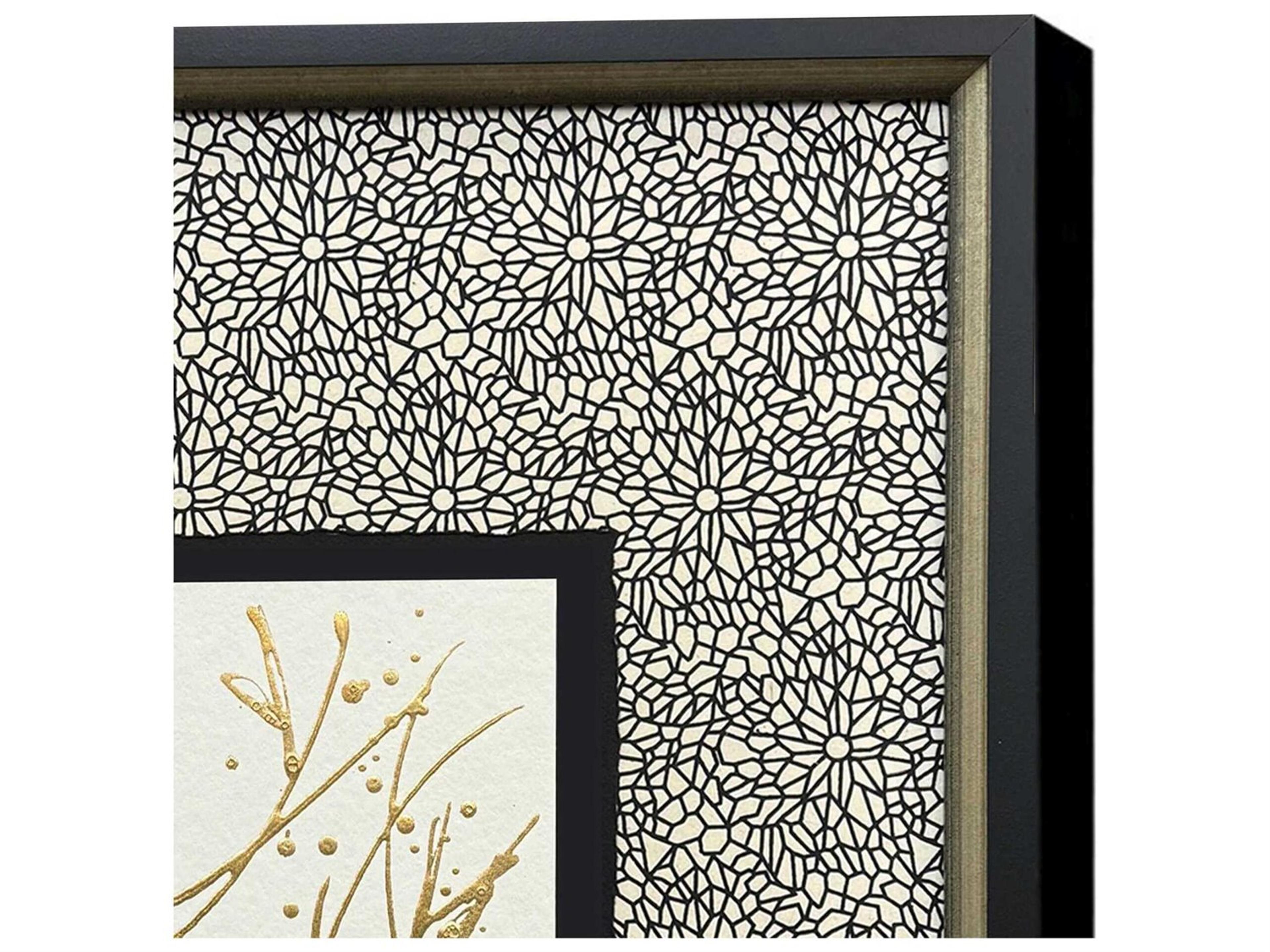 Paragon Geometrics Liquid Gold-I Wall Art Set of 4