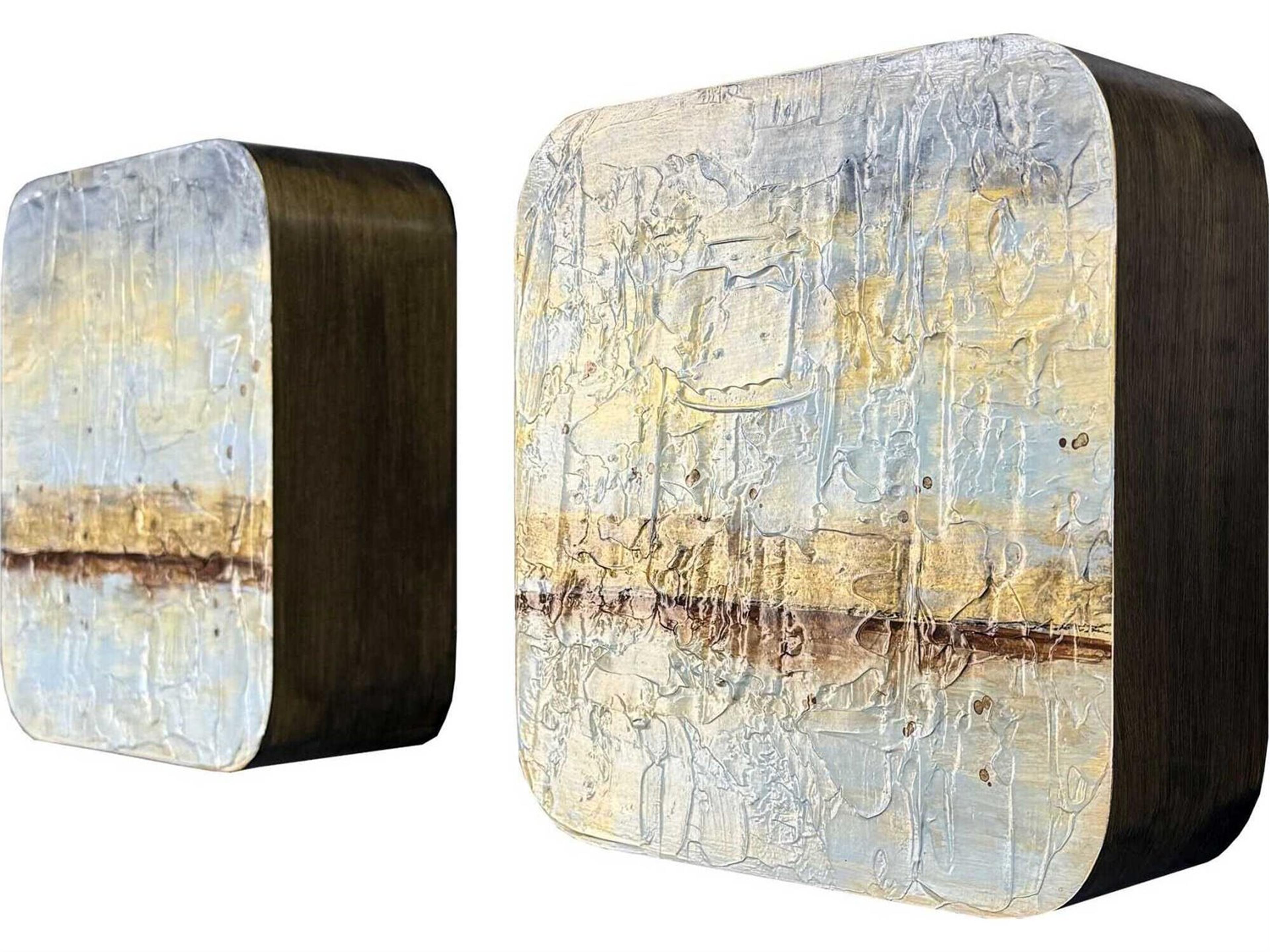 Paragon Landscapes Coastal Horizon-I Wood Wall Art Set of 2