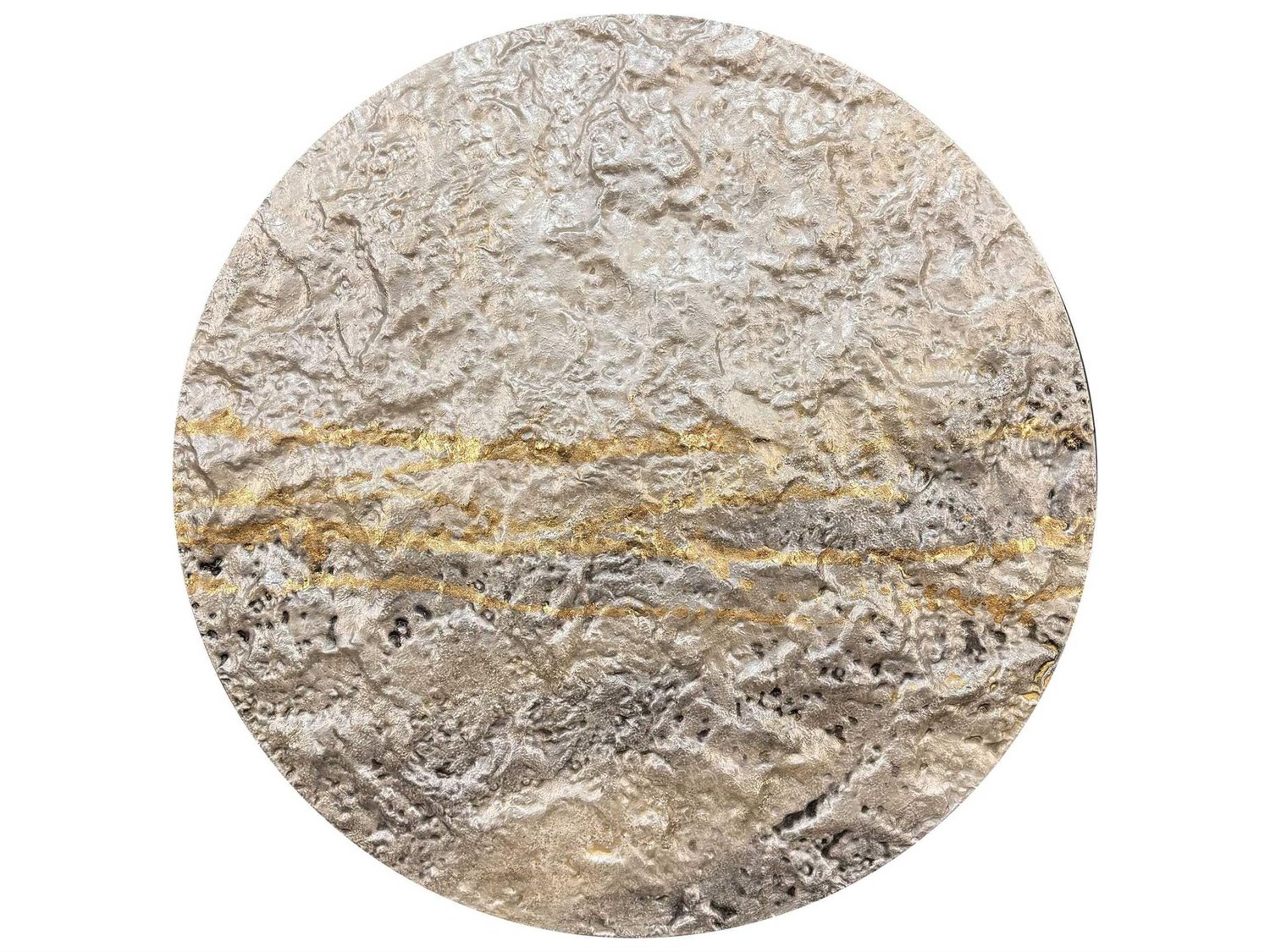 Paragon Abstract Metallic Mercury-I Metal Wall Art