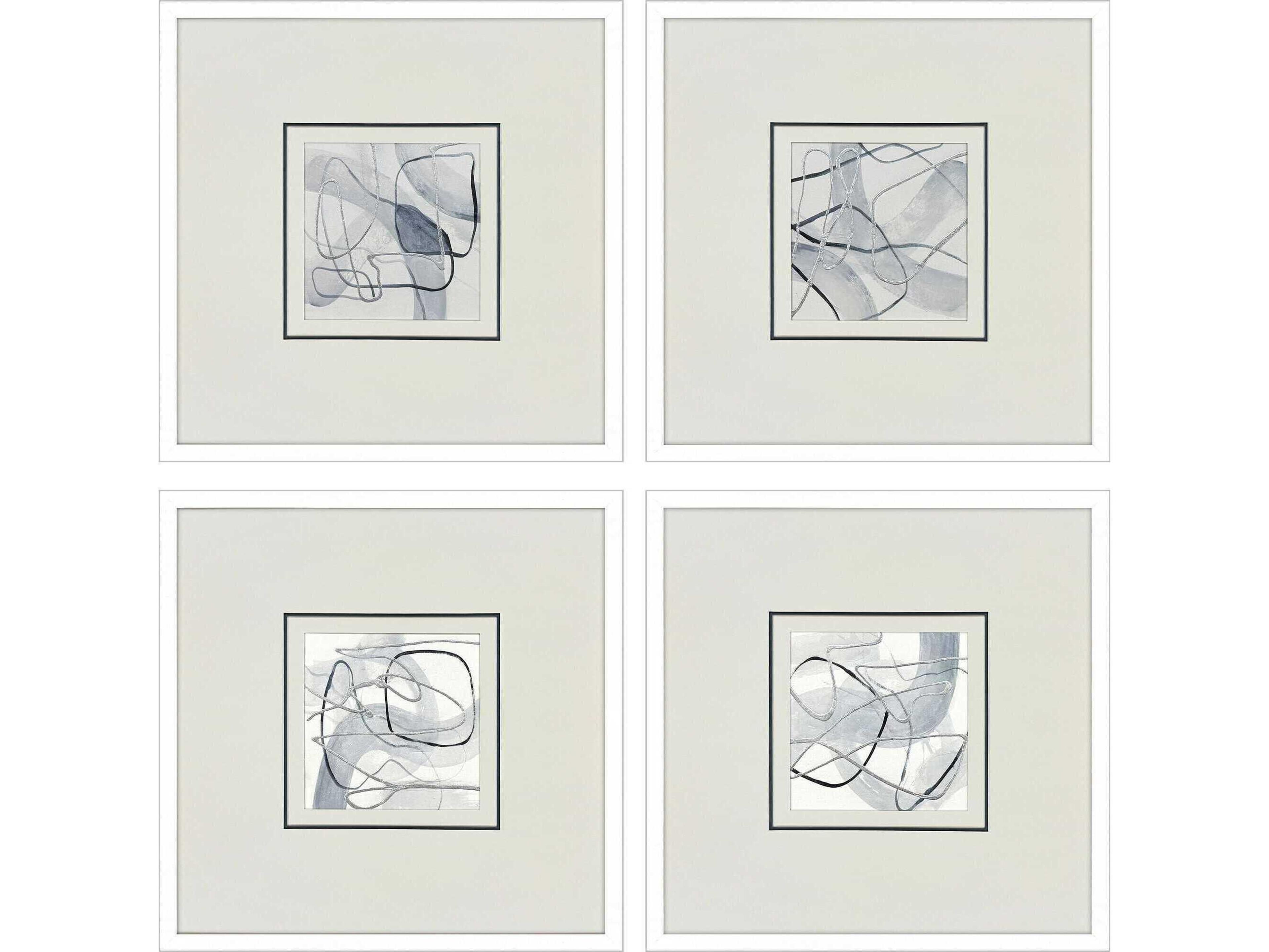 Abstract Pathways Wall Art Set of 4