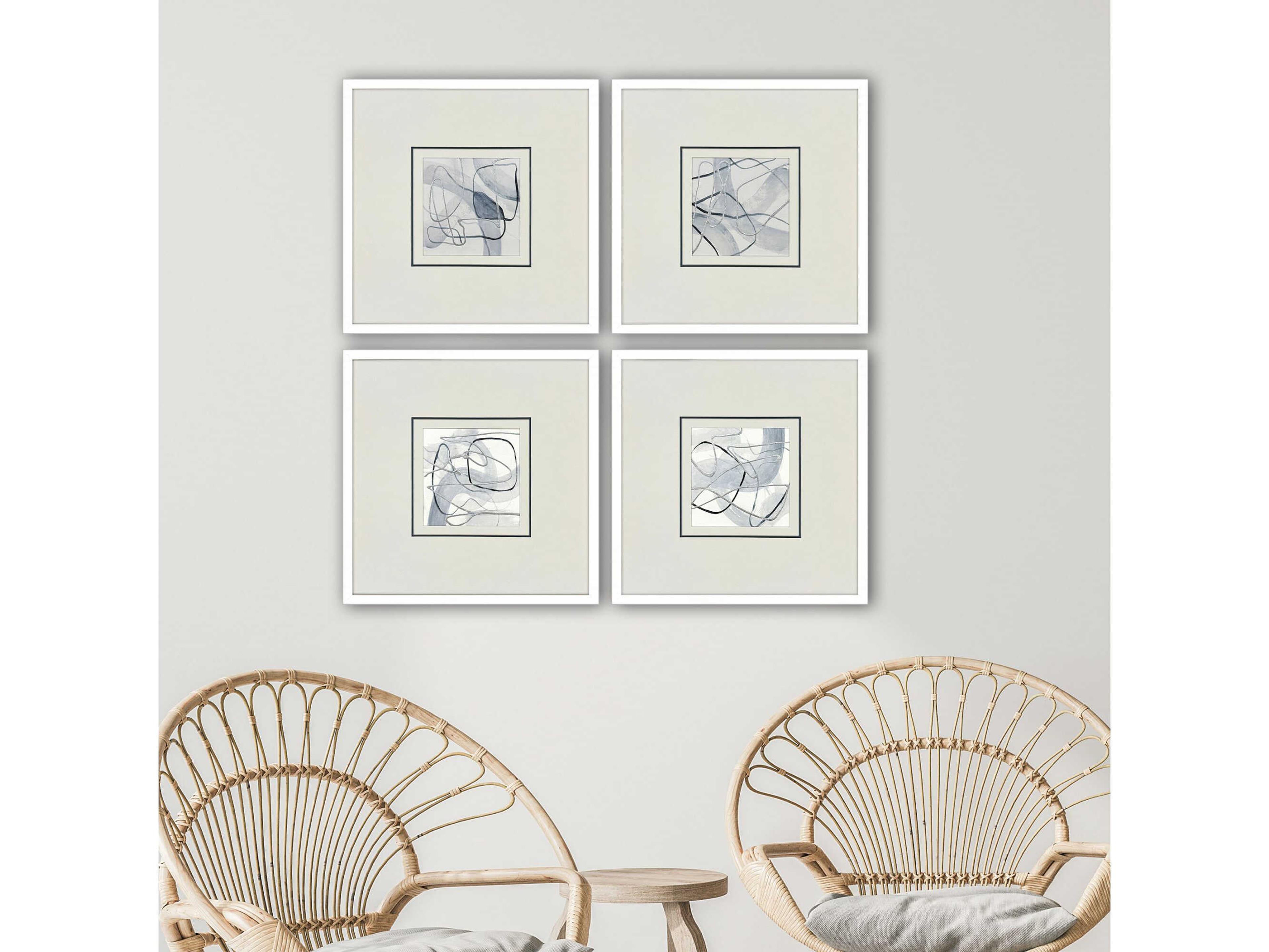 Paragon Abstract Pathways Wall Art Set of 4