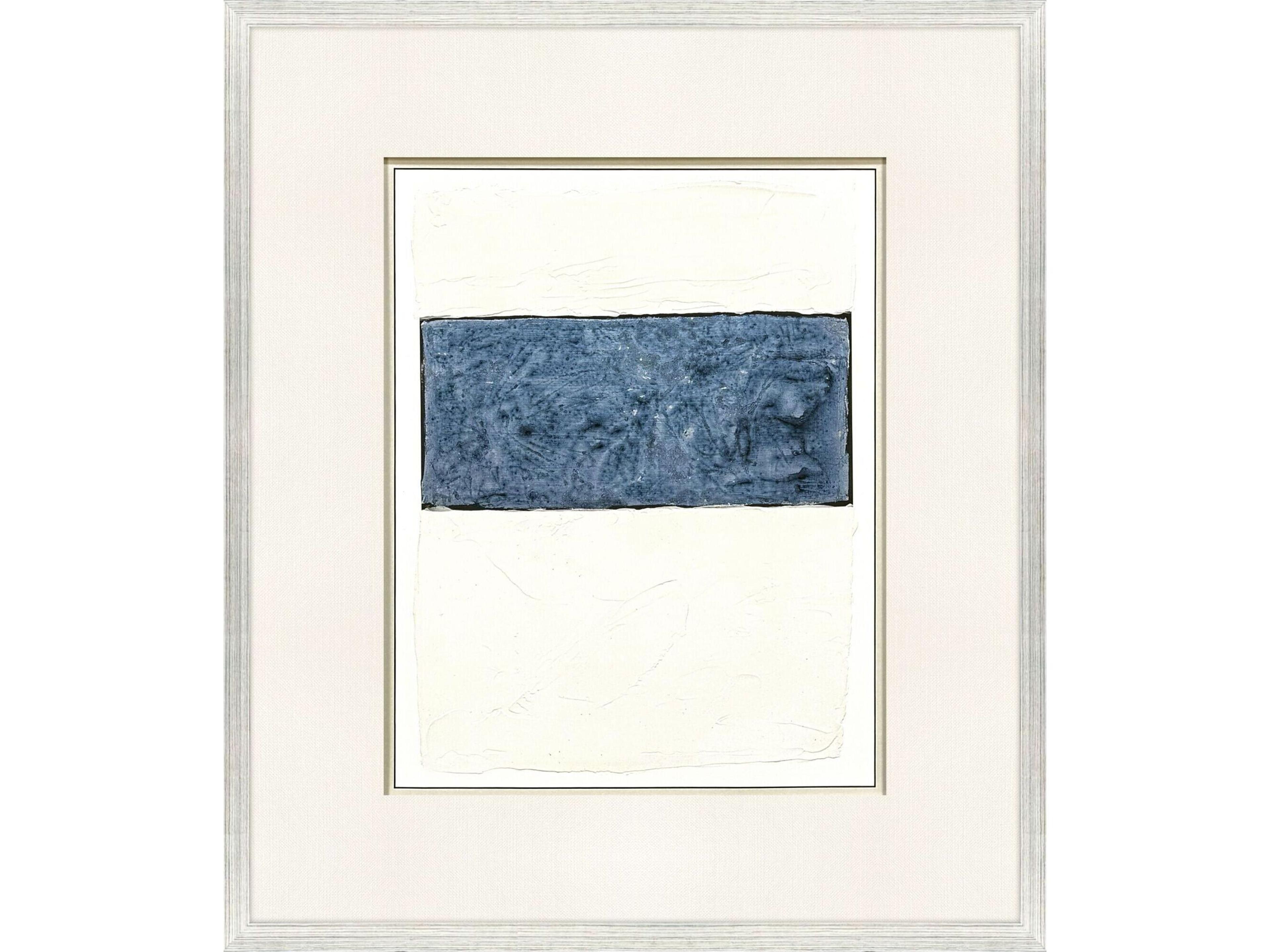 Indigo Framework I Wall Art Abstract Indigo Design