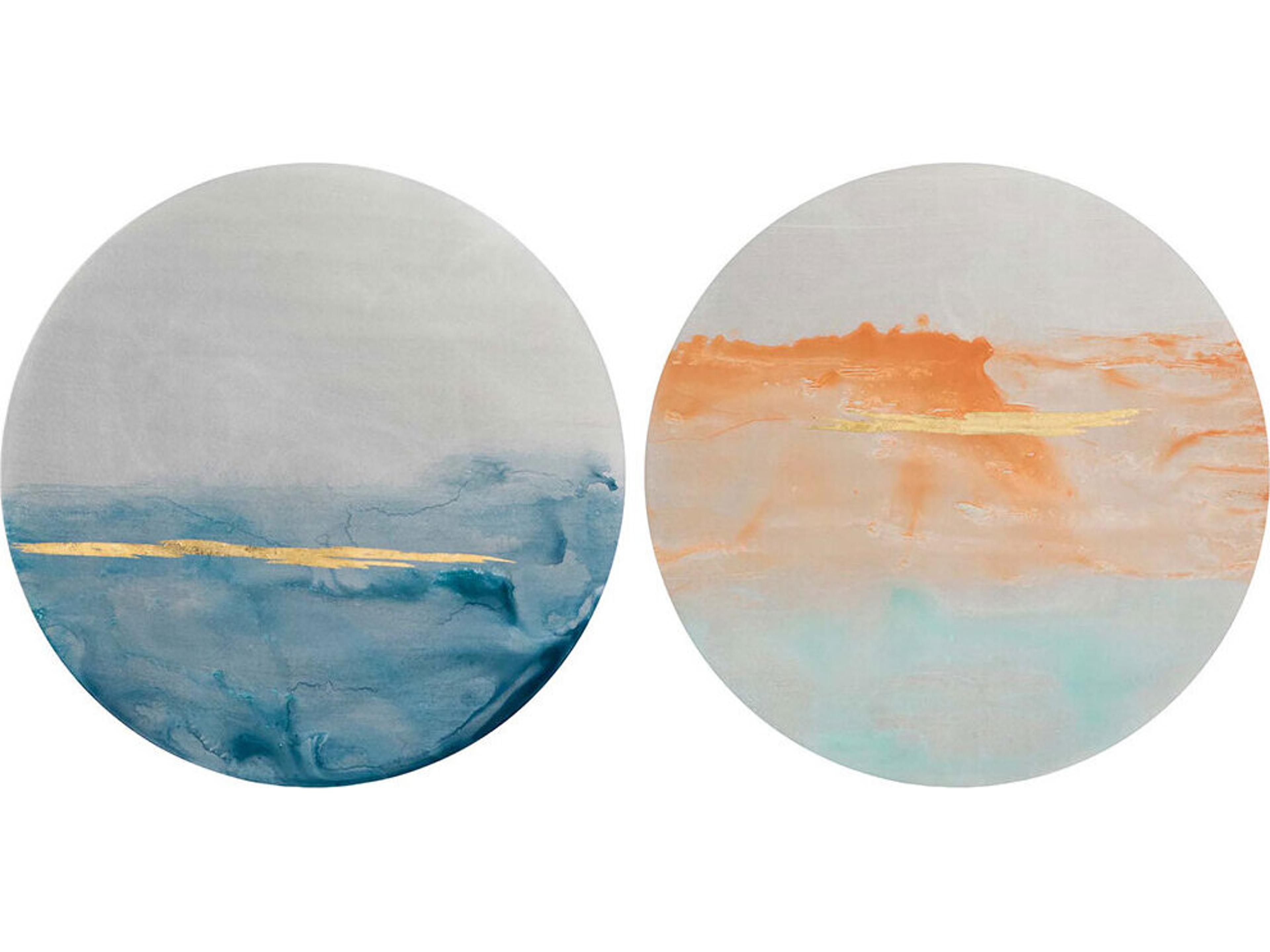 Abstract Horizons-I Metal Wall Art Set of 2
