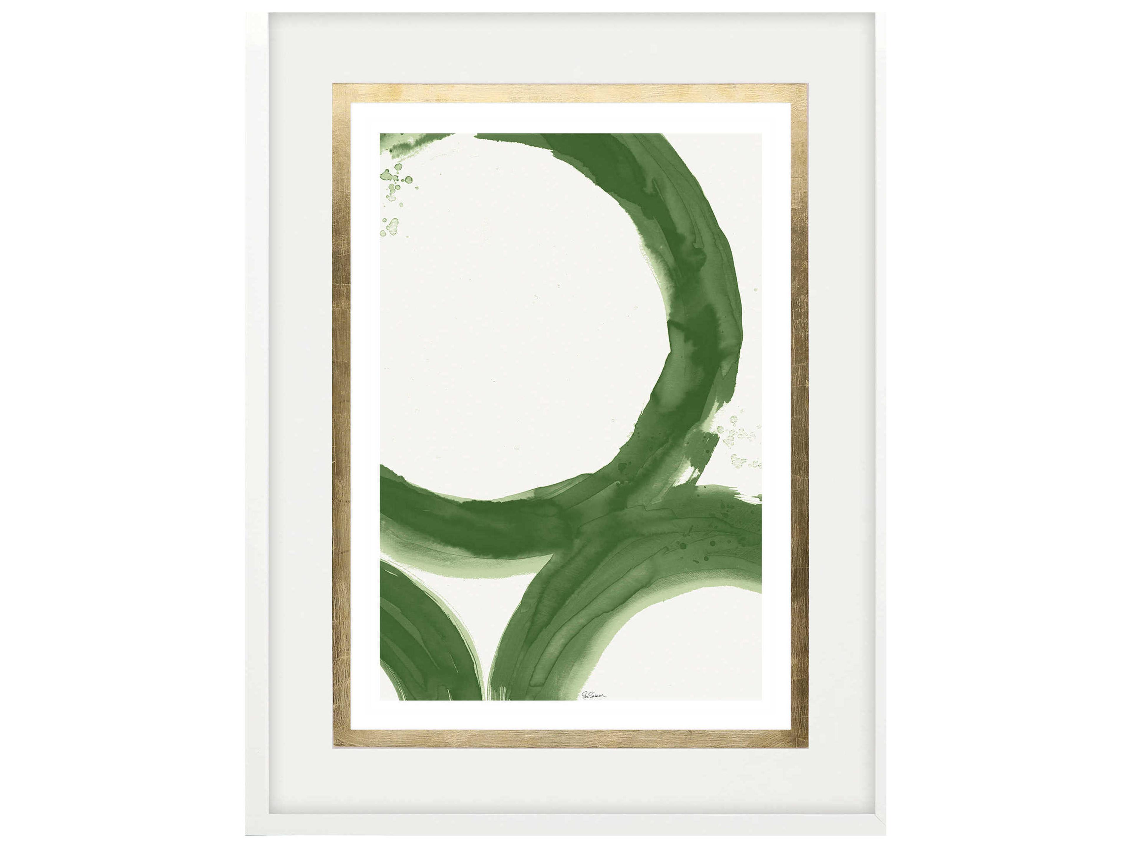 Abstract Green Rings of Water-I Wall Art