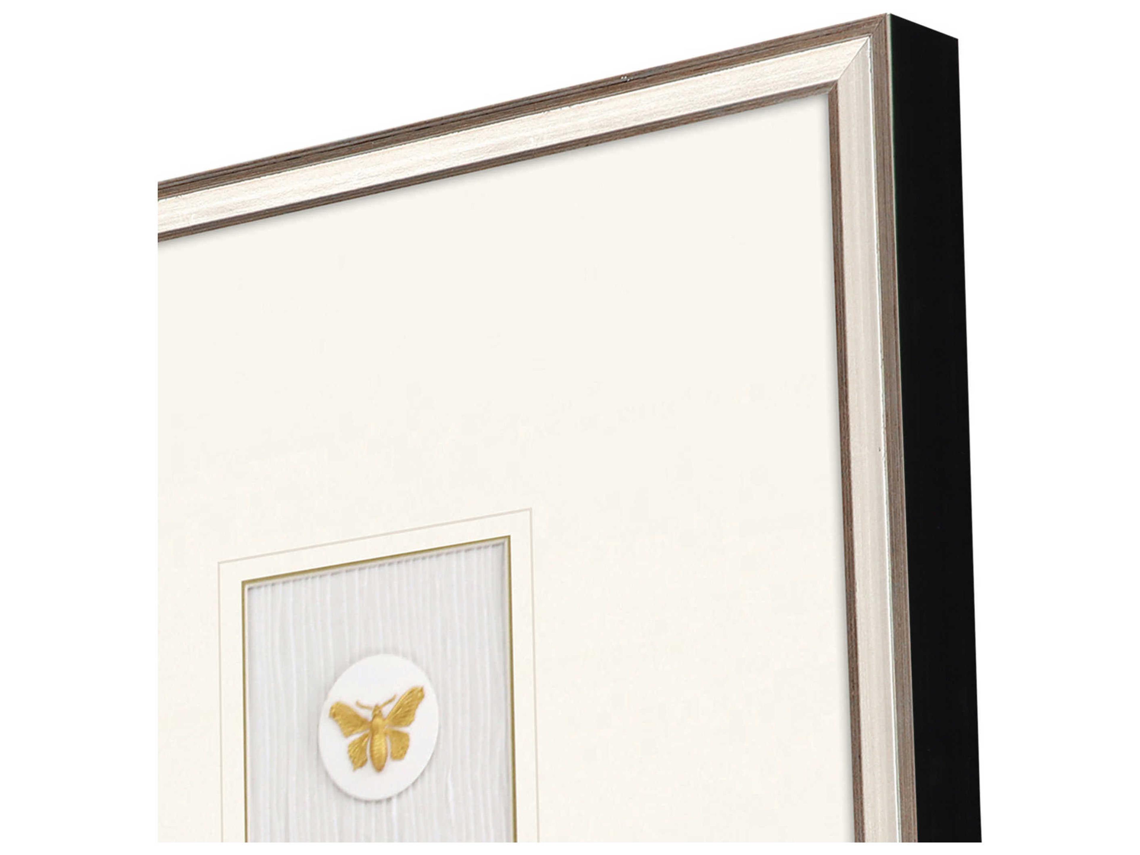 Paragon Animals Silver Insect Intaglio-II Wall Art Set of 2